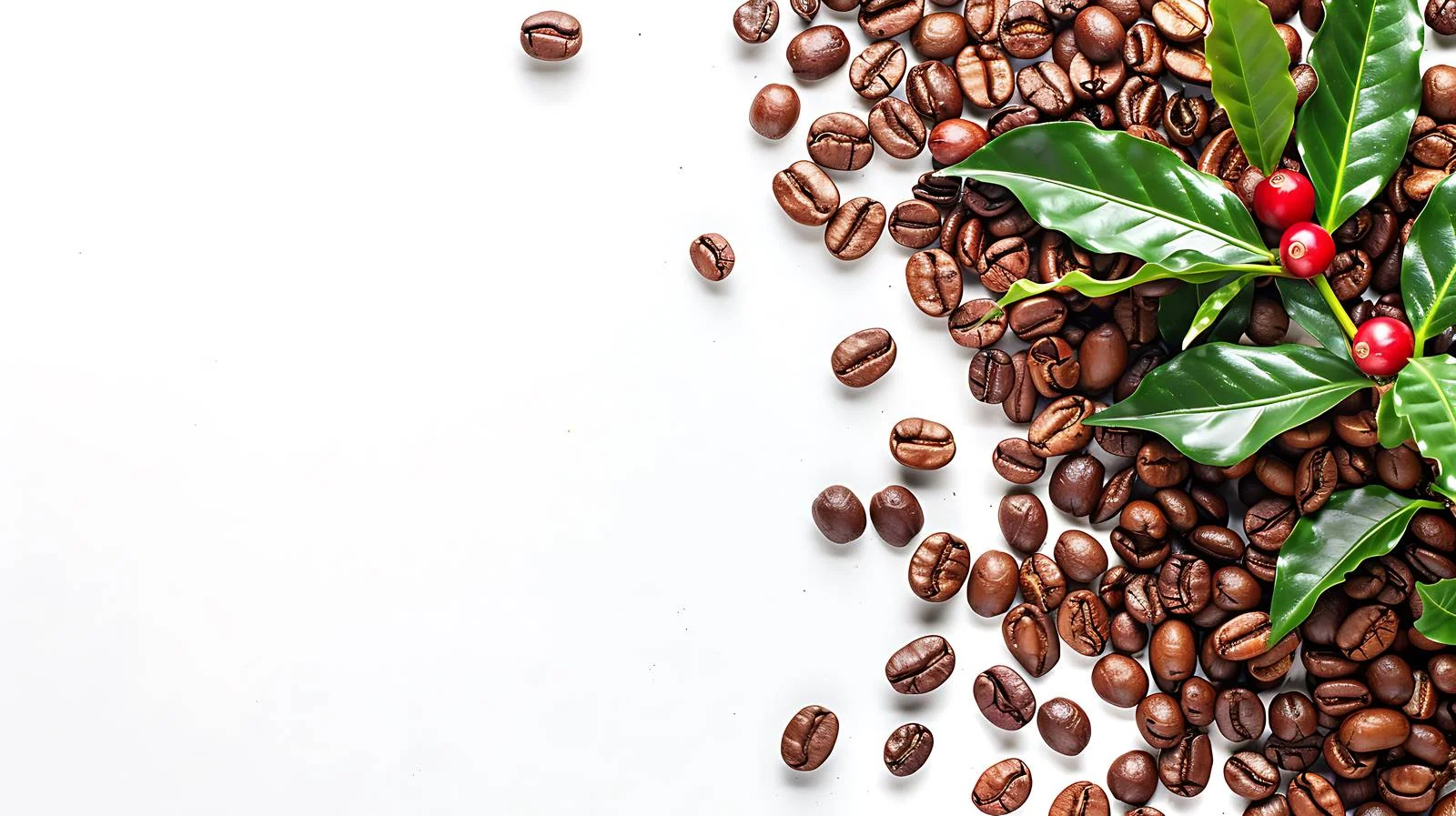 Authentic Coffee Plant Amid Roasted Beans — free download from Dotvec