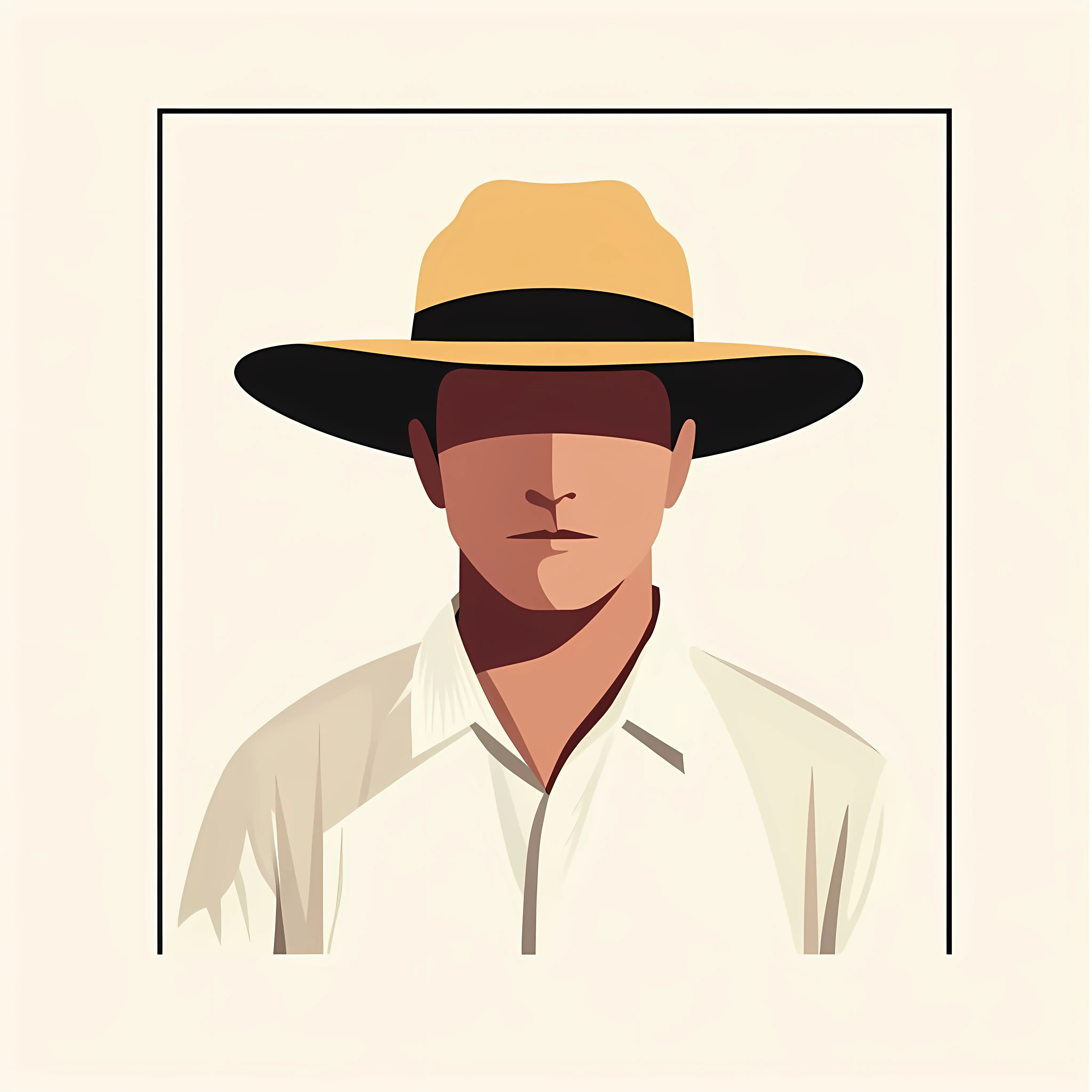 Amish Man with Hat - Flat Vector Illustration — free download from Dotvec
