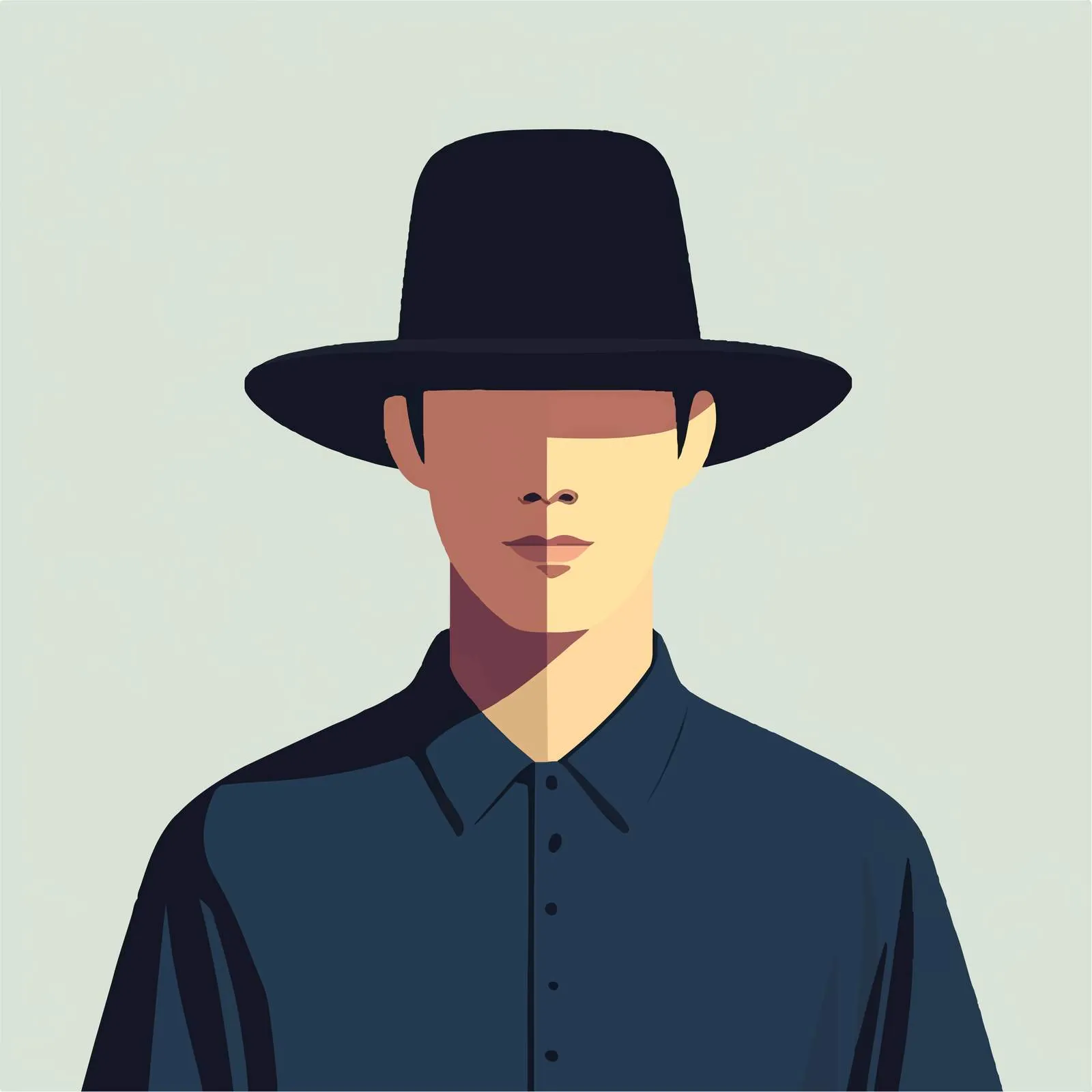 Amish Man in Hat Flat Vector Illustration — free download from Dotvec