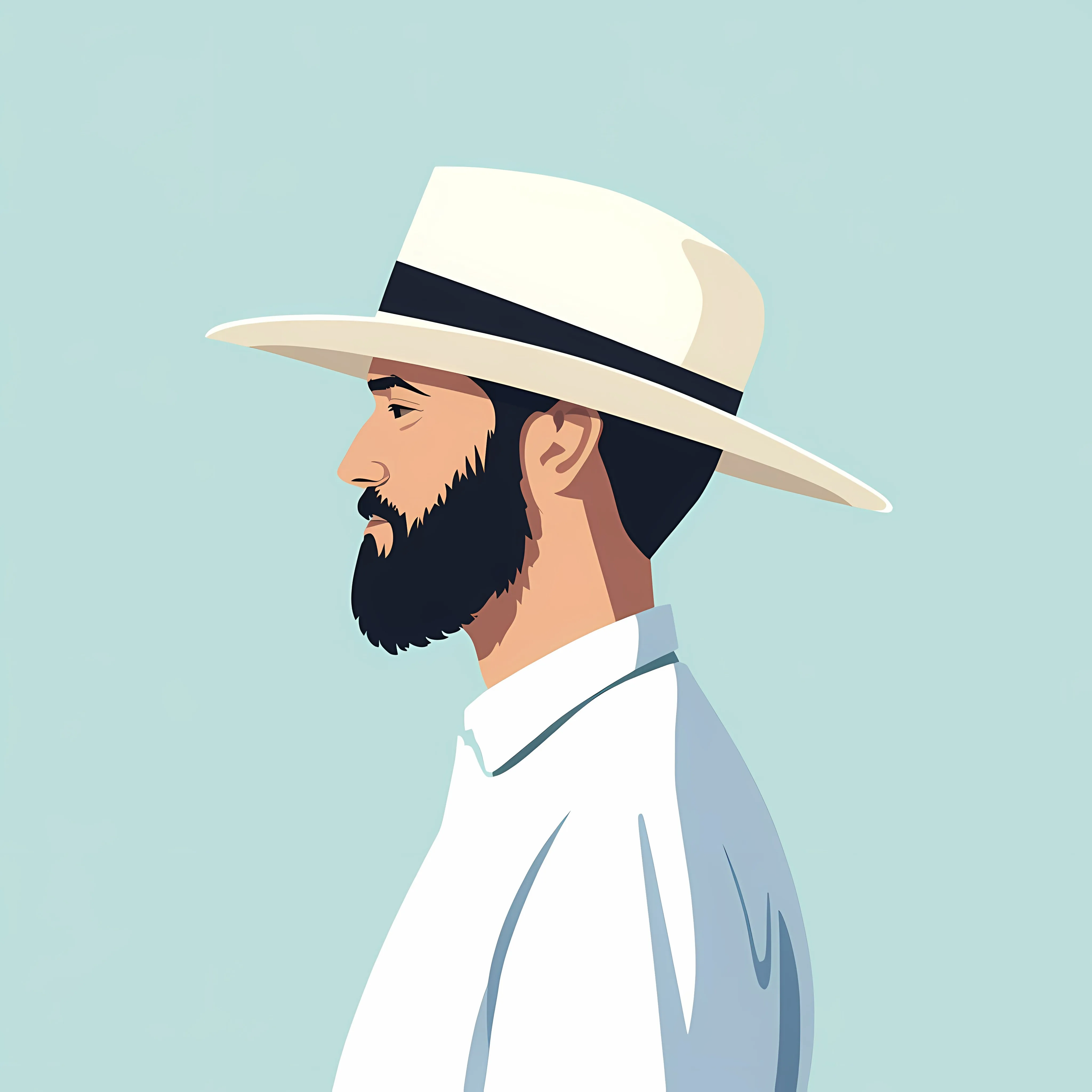 Amish Man in Traditional Attire Vector Illustration – free historical costume image from Dotvec