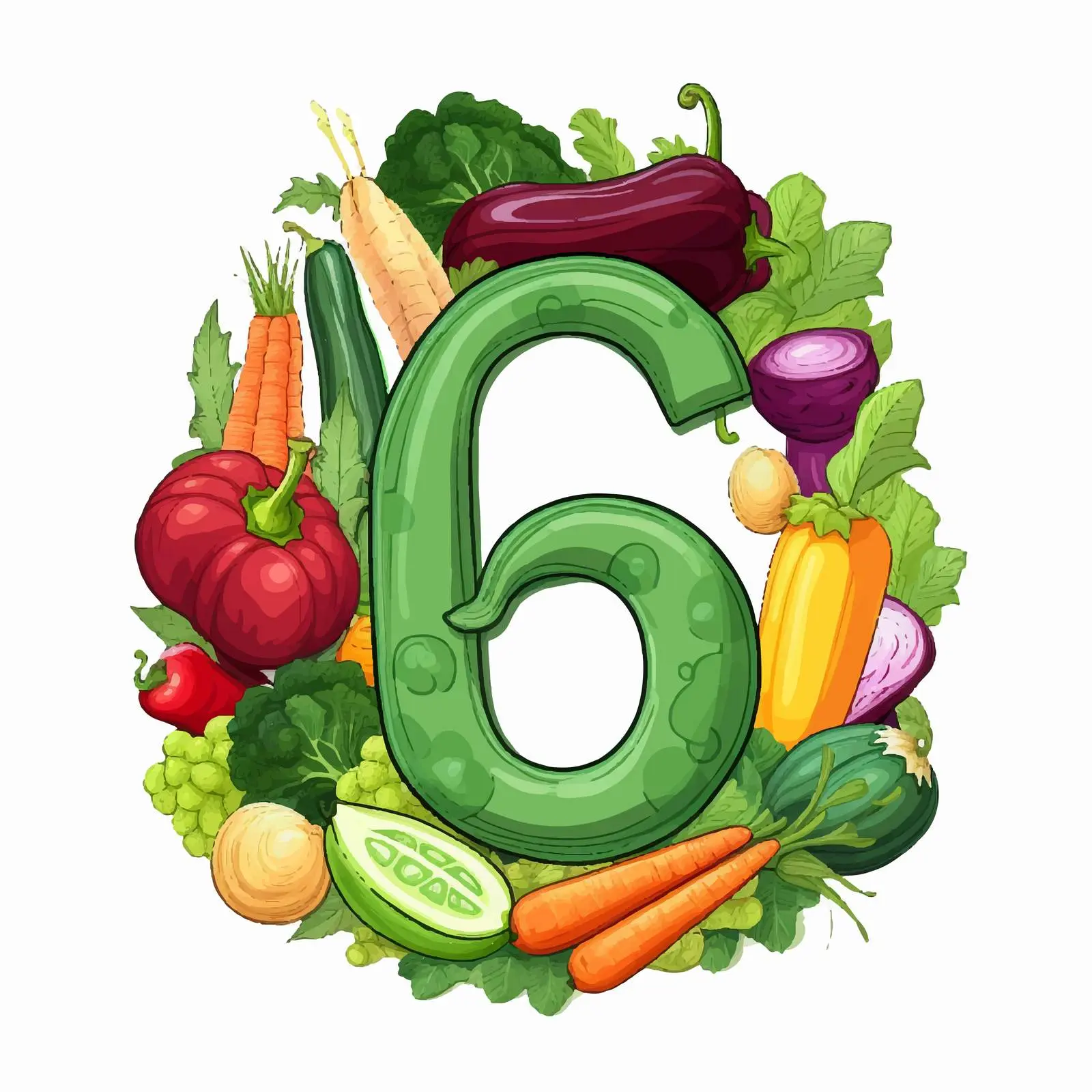 Vegetable Quantity and Illustration Vector — free download from Dotvec