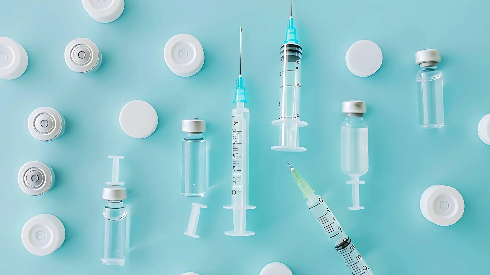 Medical Supplies on Turquoise Background — free download from Dotvec