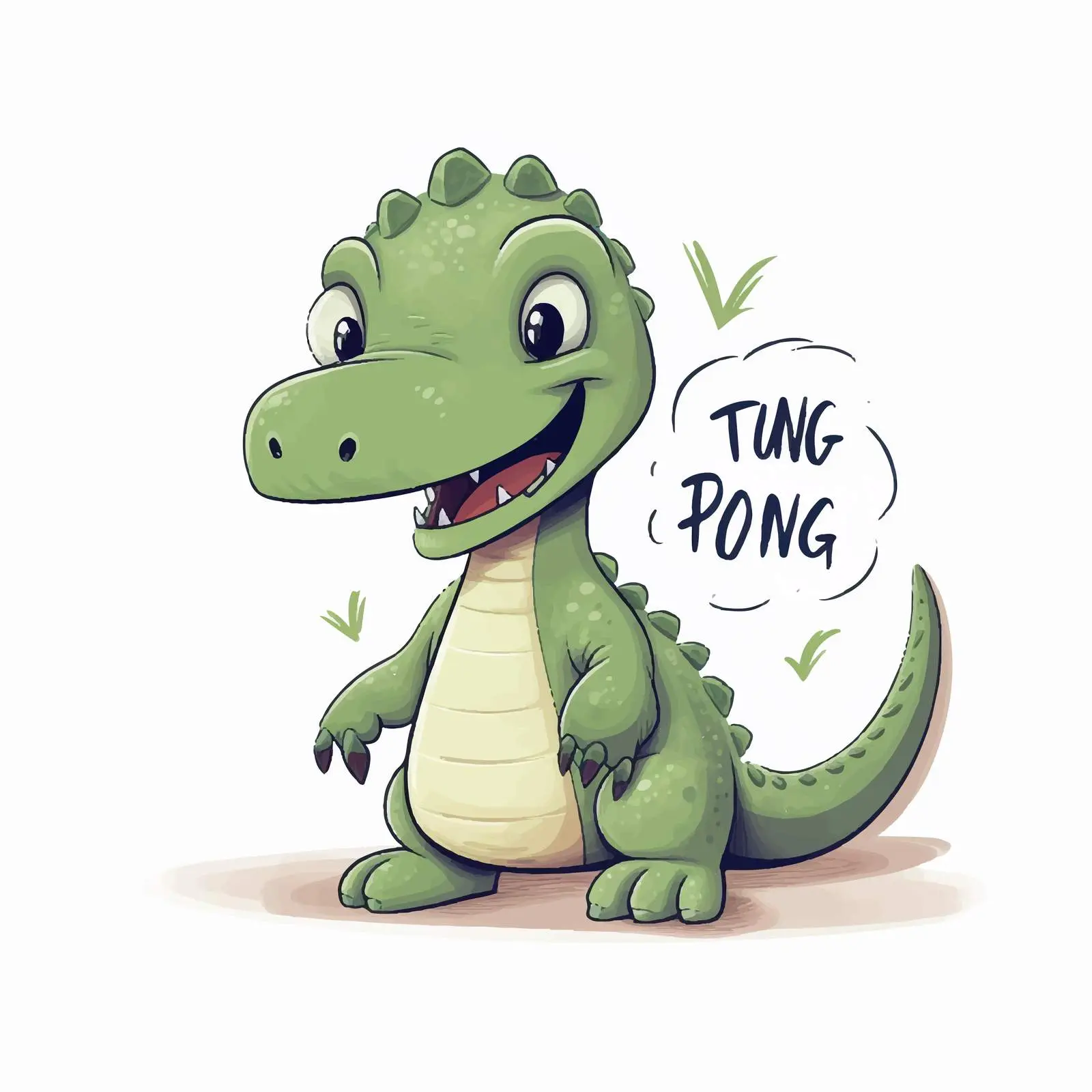 Amusing Iguandon With Friendly Message Vector — free download from Dotvec