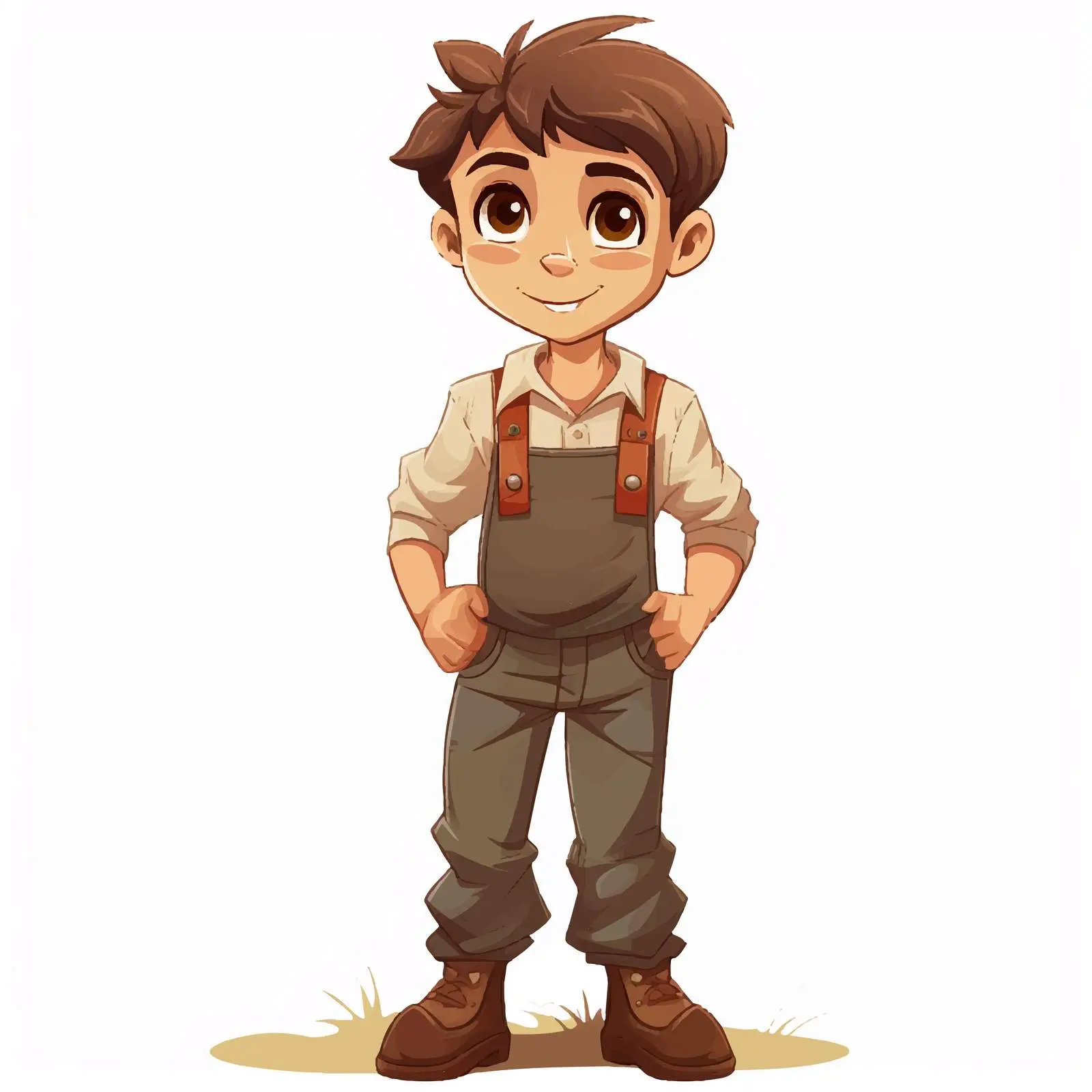 Charming Vector Illustration of a Farmer Boy — free download from Dotvec