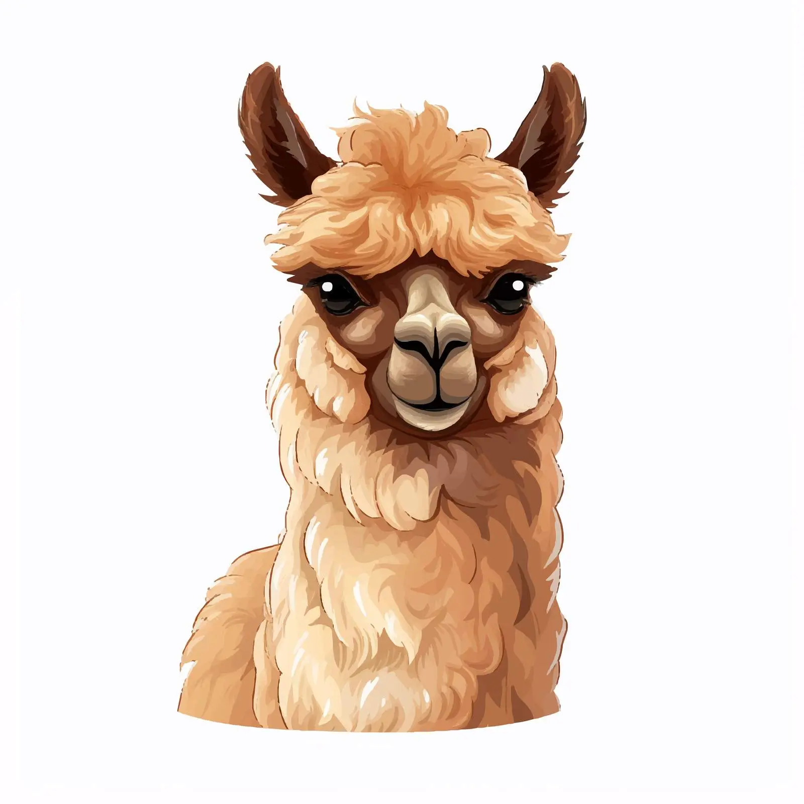 Alpaca Illustration on White Background — free download from Dotvec
