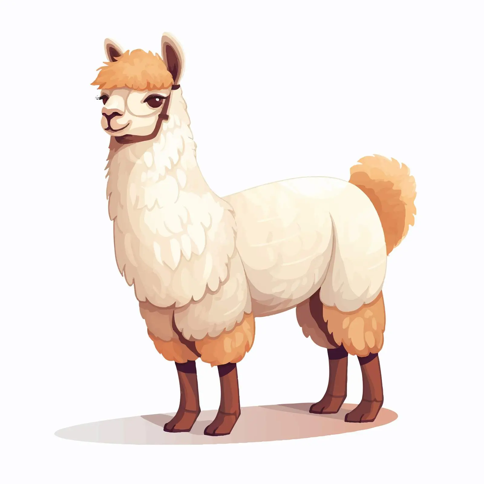 Alpaca Illustration on White Background — free download from Dotvec