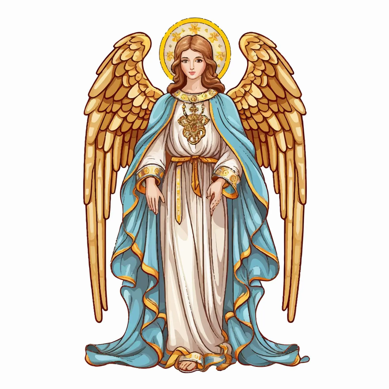 Byzantine Style Angel Illustration Vector – free religious vector image from Dotvec