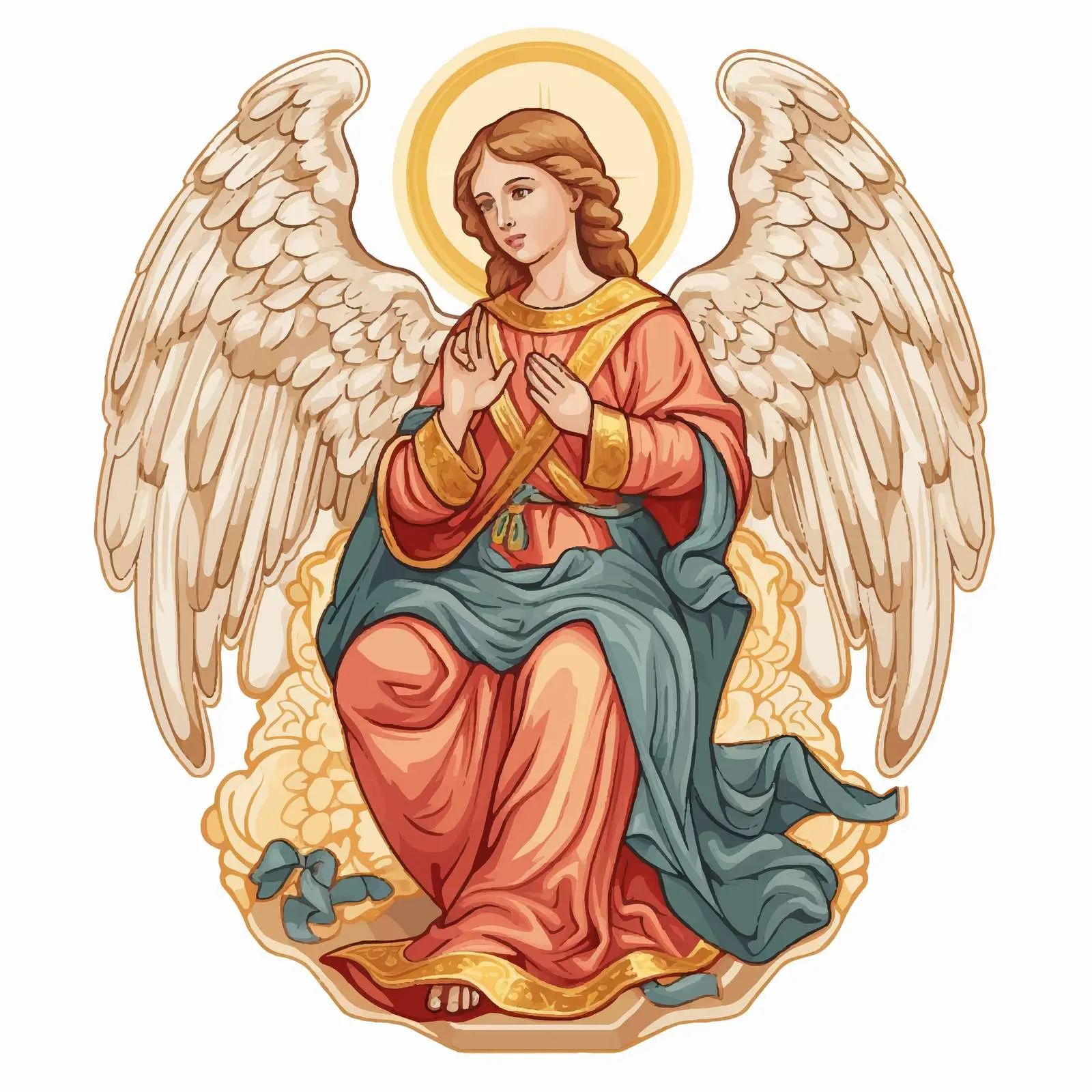 Angel Illustration Displaying a Scene — free download from Dotvec