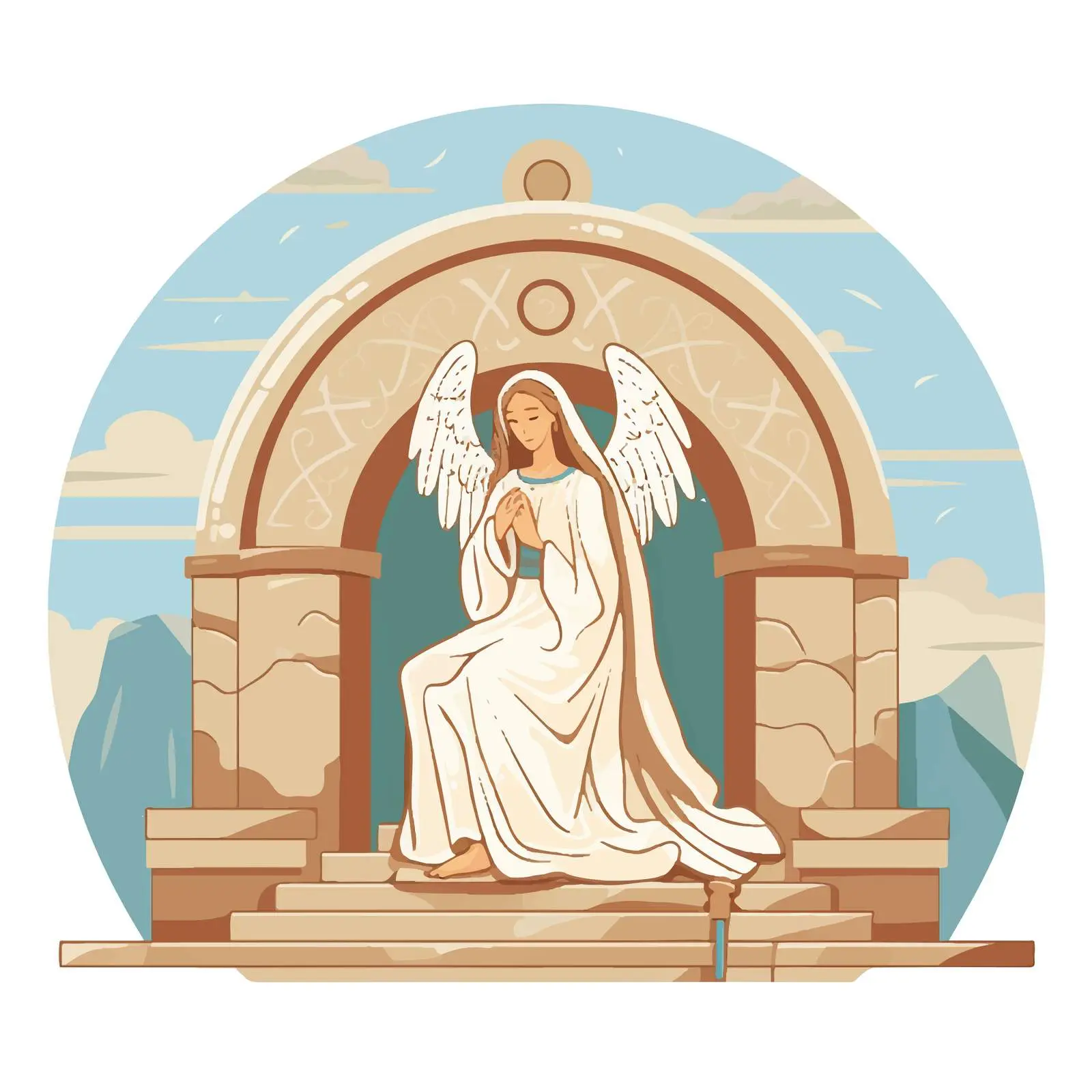 Angel at Jesus' Tomb: Resurrection Scene — free download from Dotvec