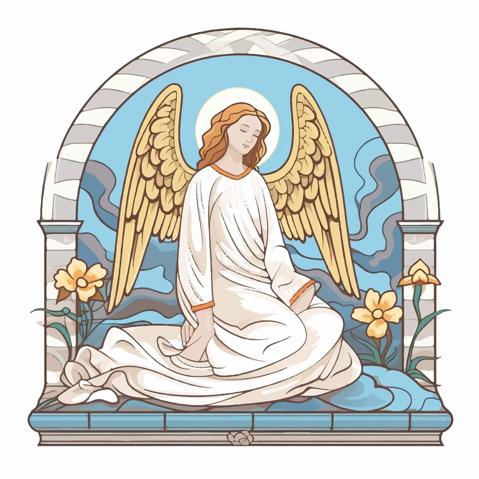 Angel at Jesus' Tomb on Resurrection Day — free download from Dotvec