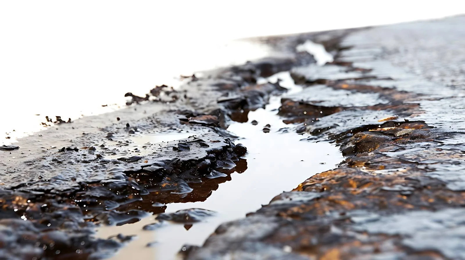 Spilled Fuel or Oil Patch on Roadway — free download from Dotvec