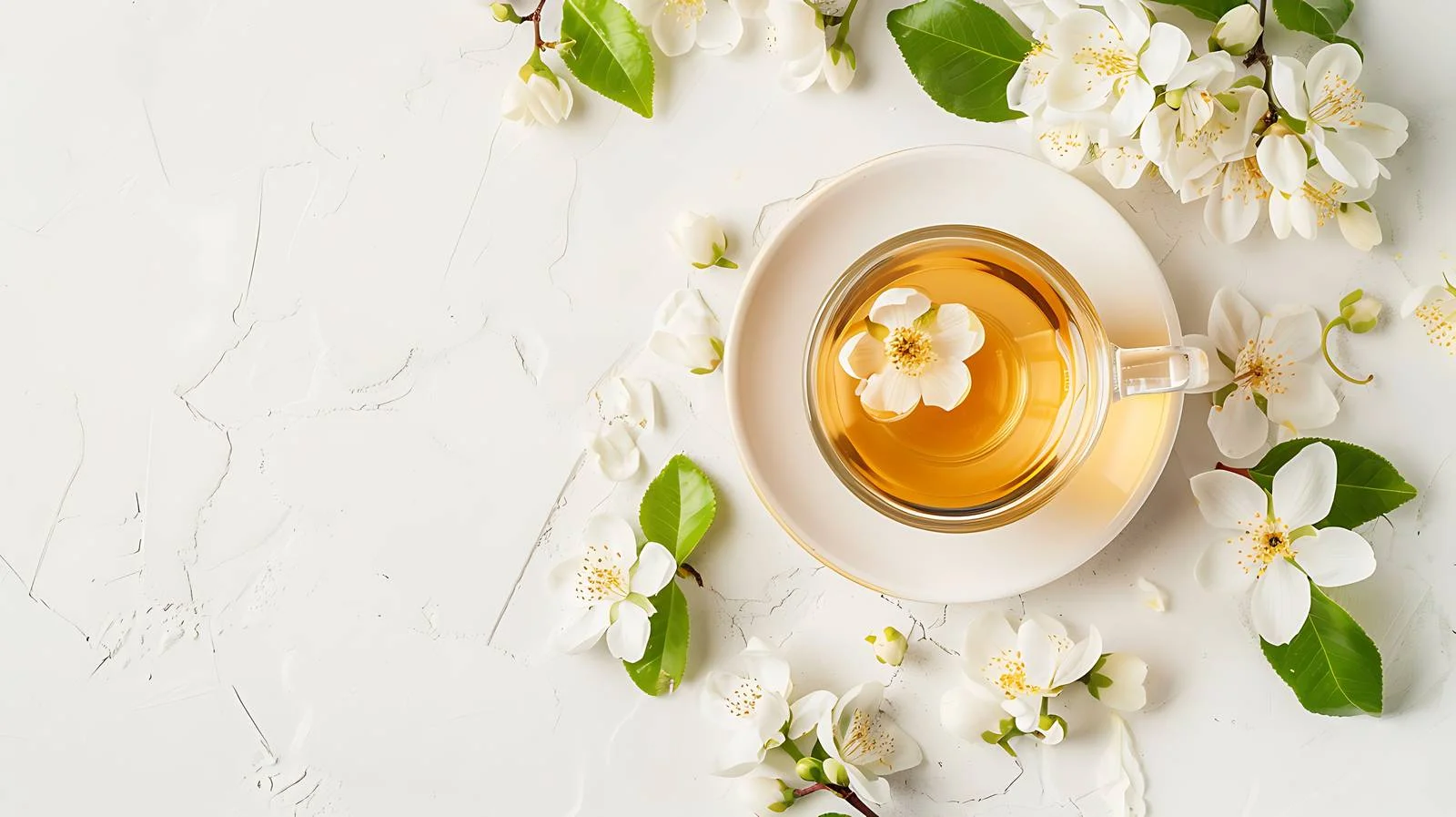 Elegant Jasmine Tea Cup Arrangement — free download from Dotvec