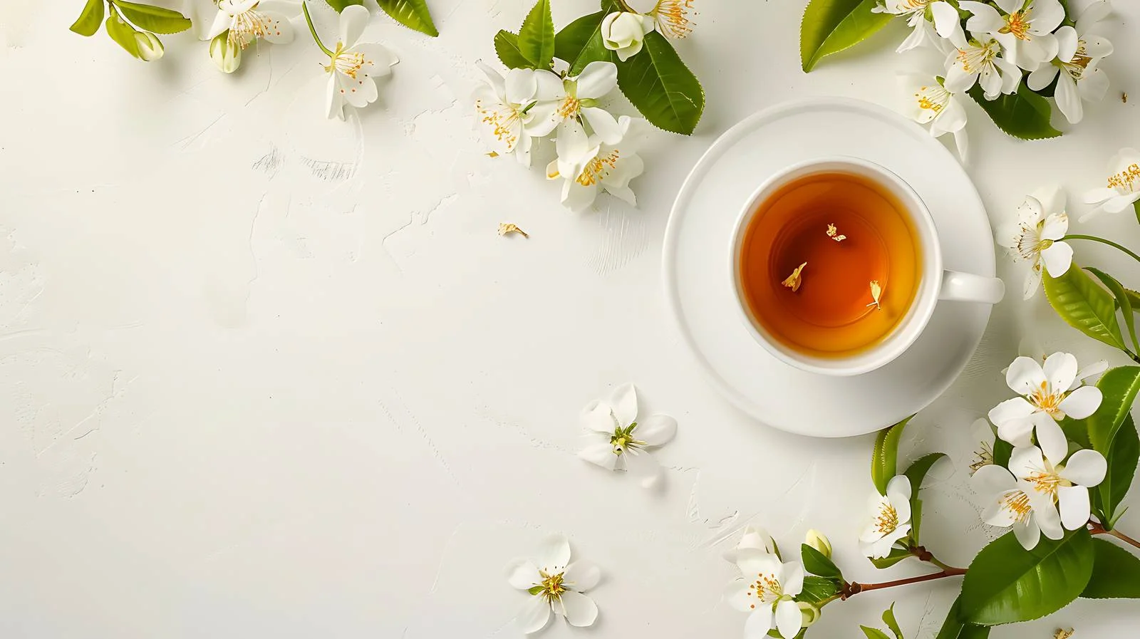 Elegant Jasmine Tea Cup Arrangement — free download from Dotvec