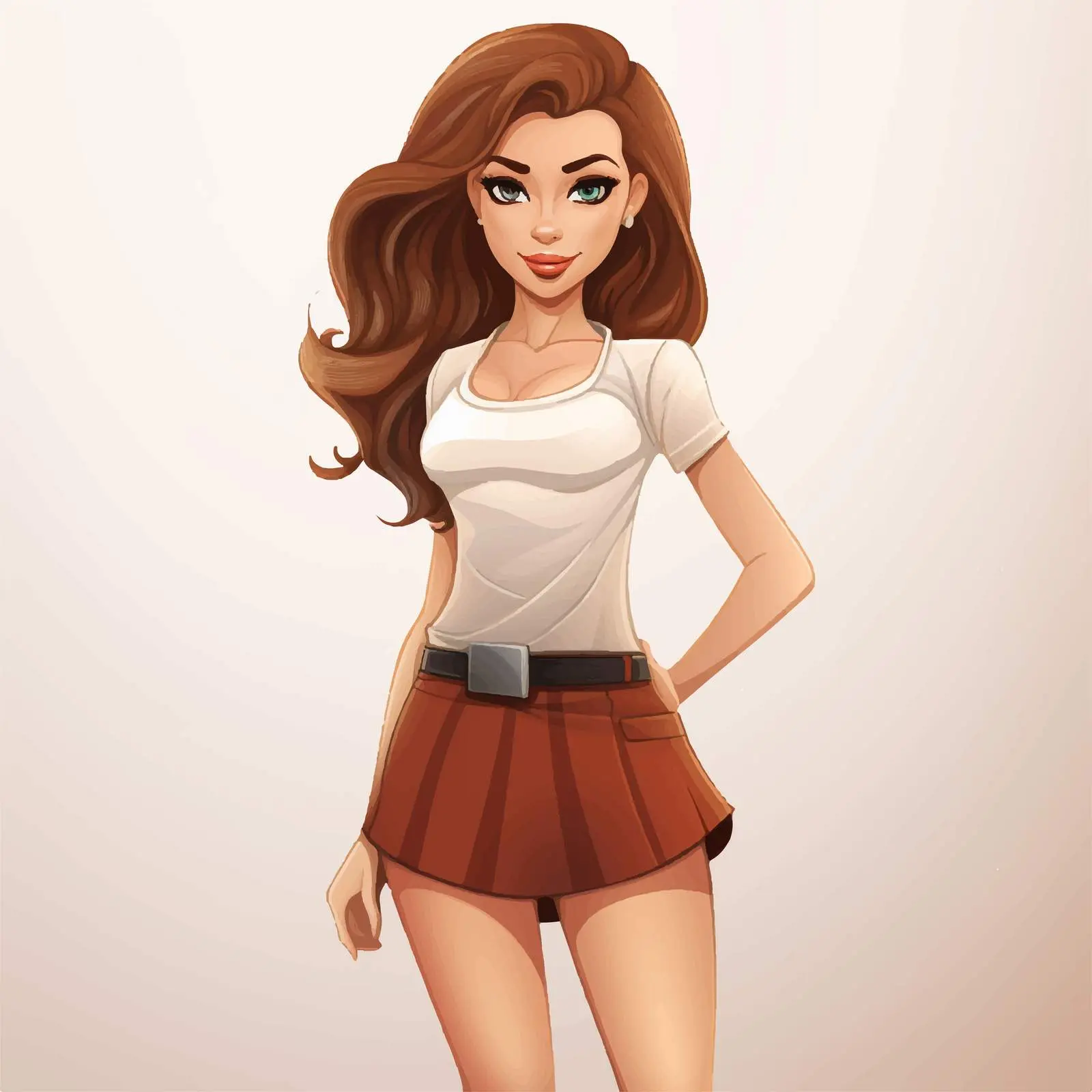 Stylish Female Cartoon Character Illustration — free download from Dotvec