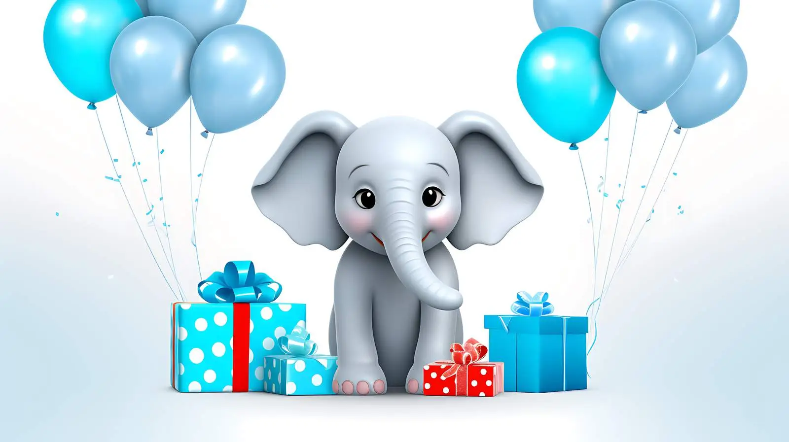 Birthday Elephant Template Illustration — free download from Dotvec