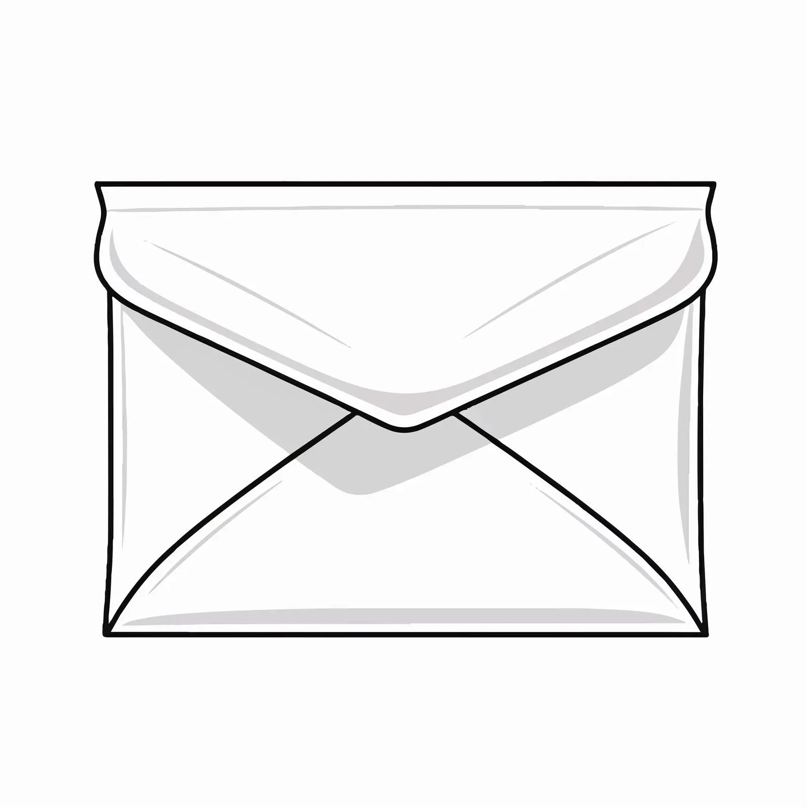 Cartoon Envelope Line Vector Illustration — free download from Dotvec