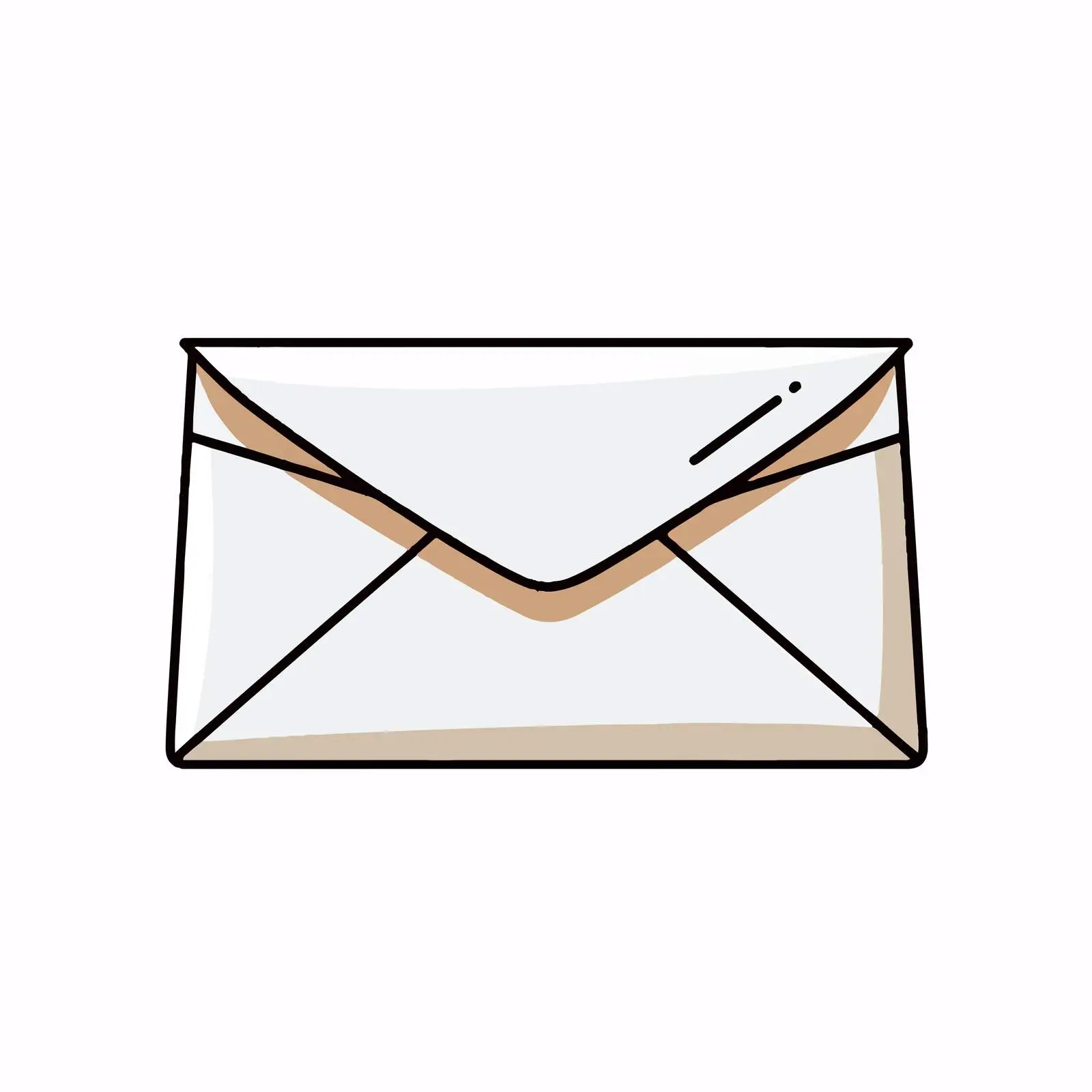 Cartoon Envelope Line Vector Illustration — free download from Dotvec