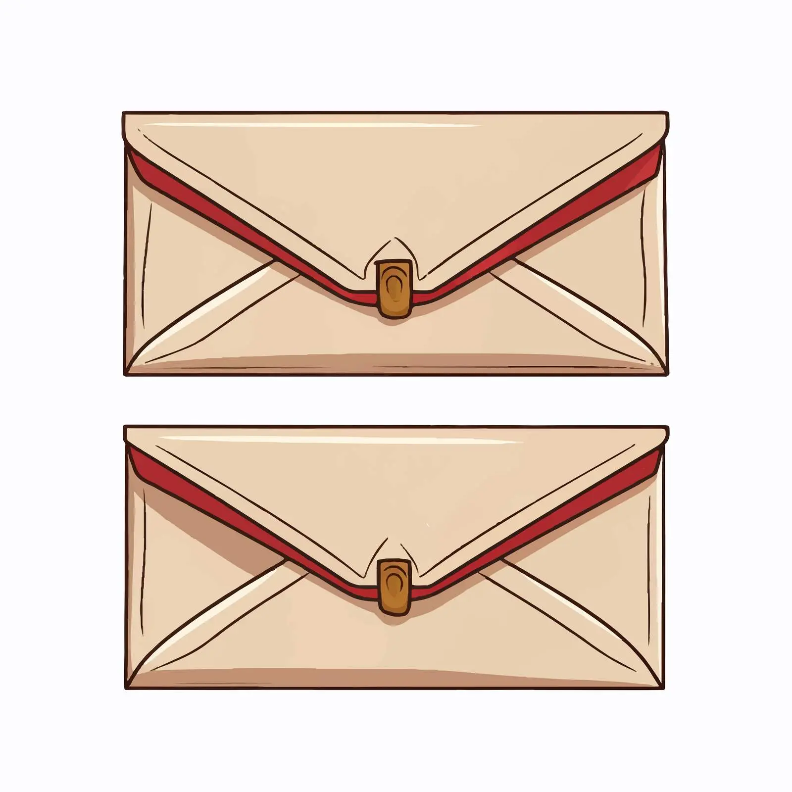 Cartoon Vector Line Envelope Illustration — free download from Dotvec