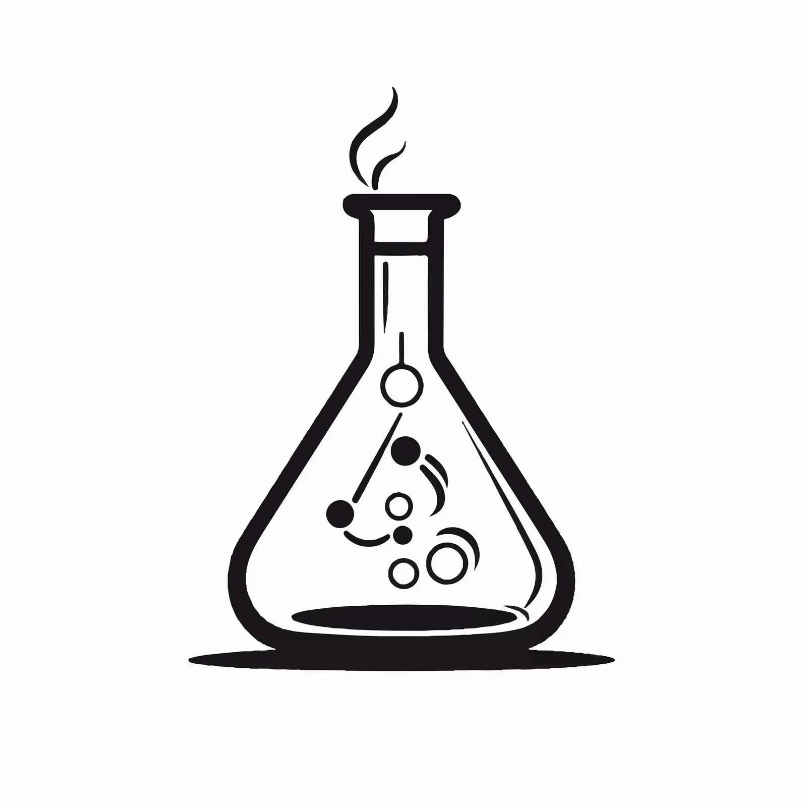 Erlenmeyer Flask Vector Cartoon Illustration – free flask image from Dotvec