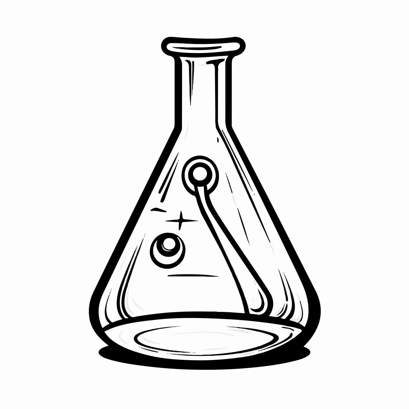 Erlenmeyer Flask Cartoon Vector Illustration — free download from Dotvec