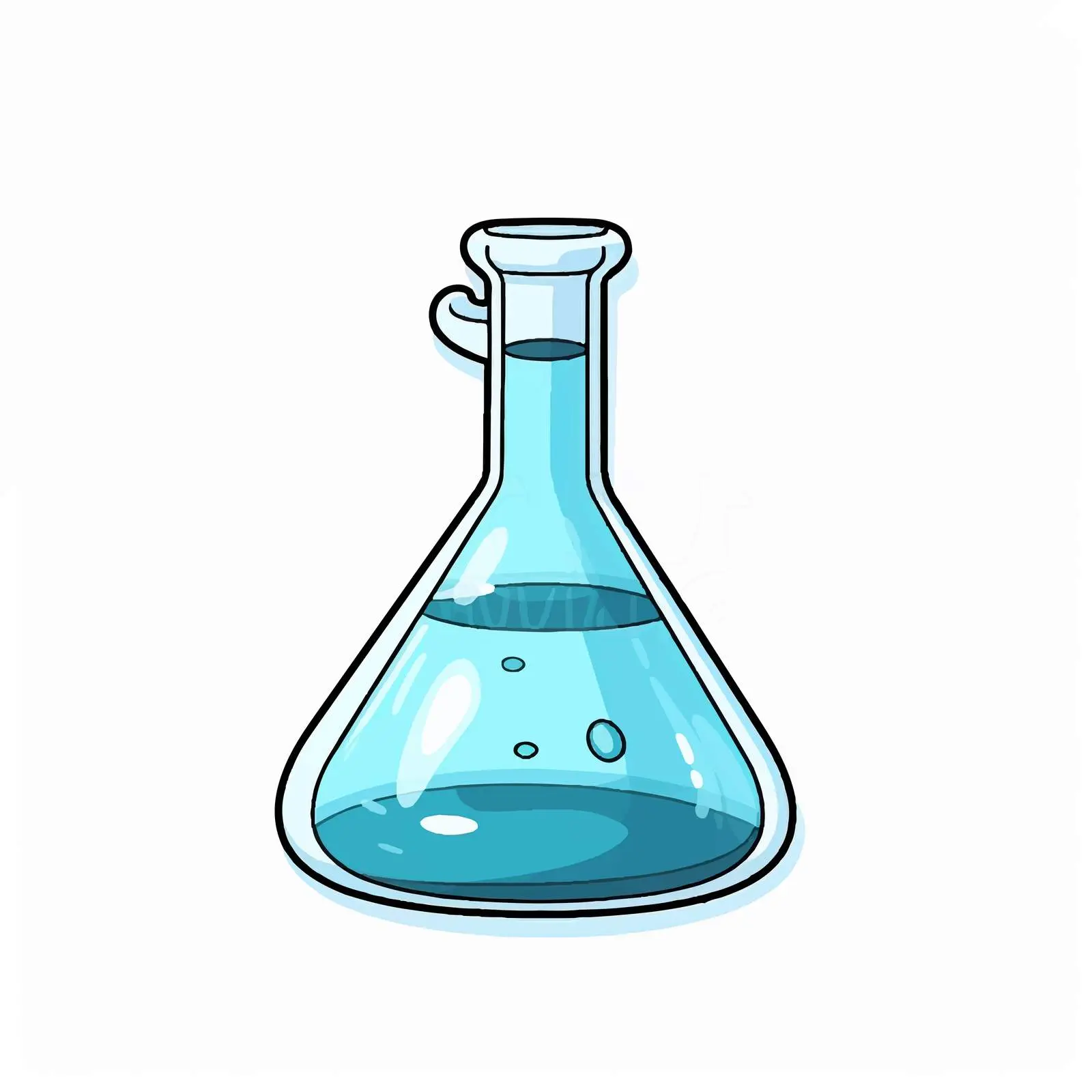 Erlenmeyer Flask Cartoon Vector Illustration — free download from Dotvec