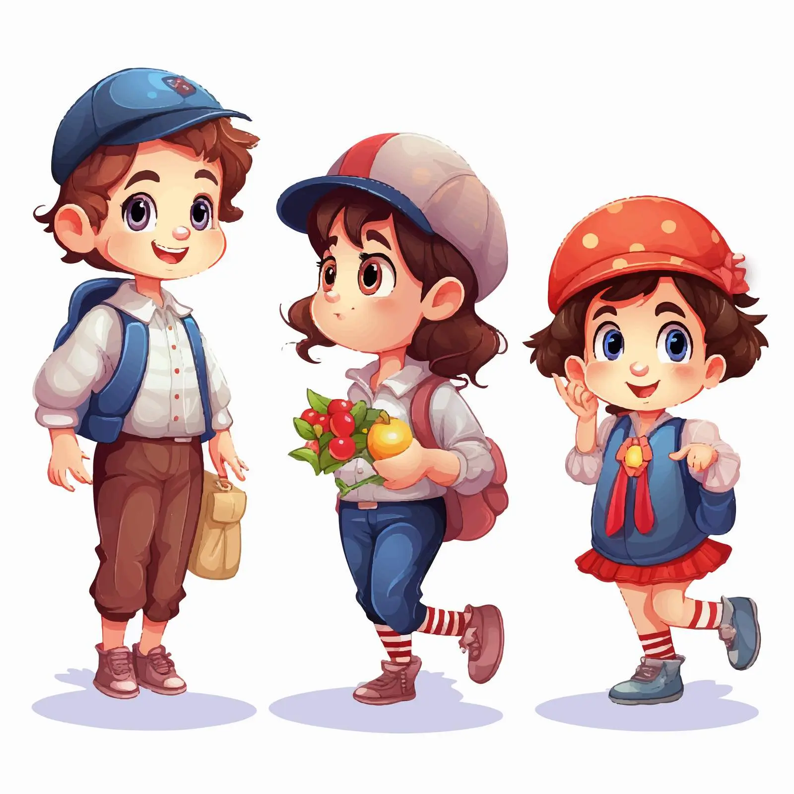 Children Engaged in Various Activities Illustration — free download from Dotvec