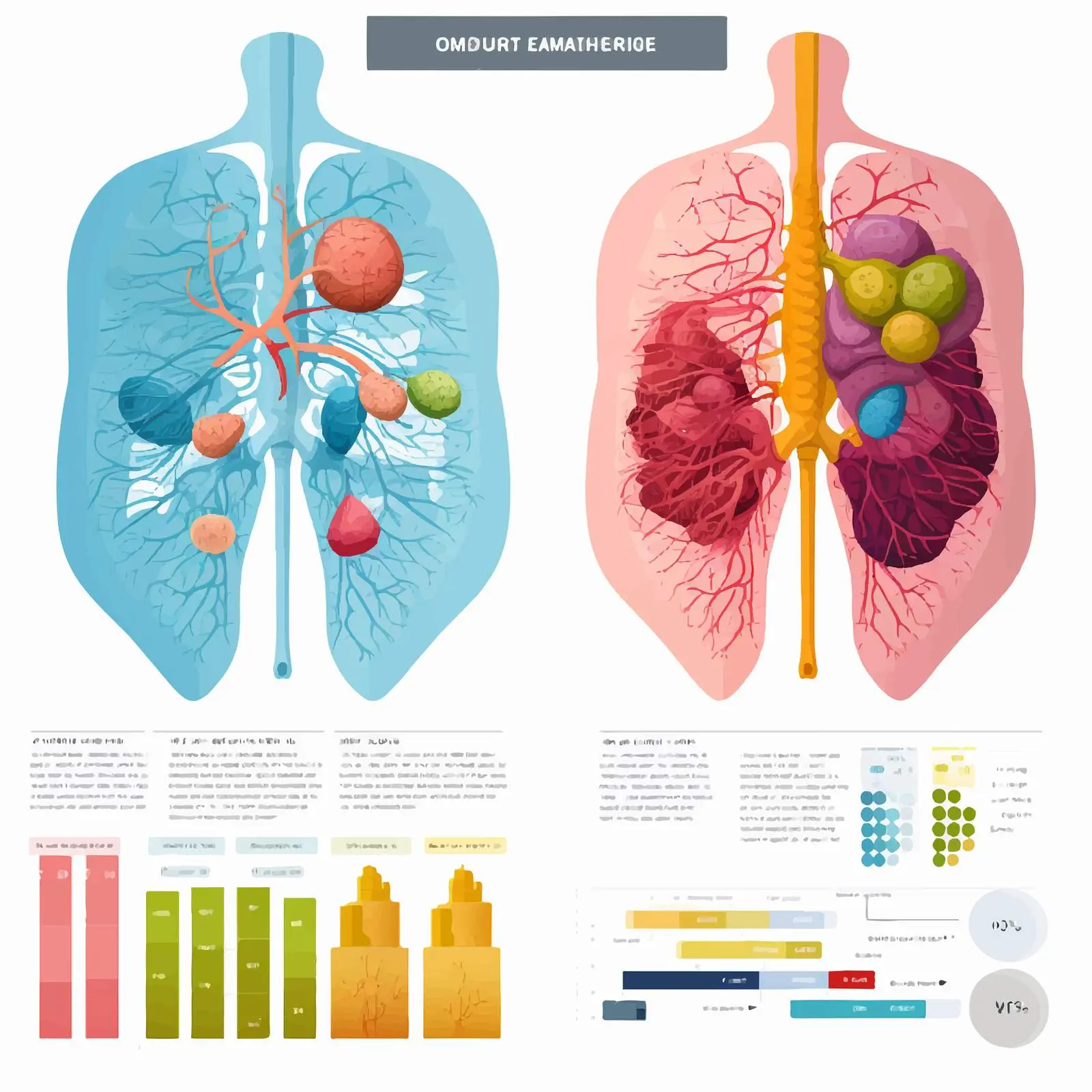 Comparison of Normal and Asthmatic Lungs Infographic – free airways image from Dotvec
