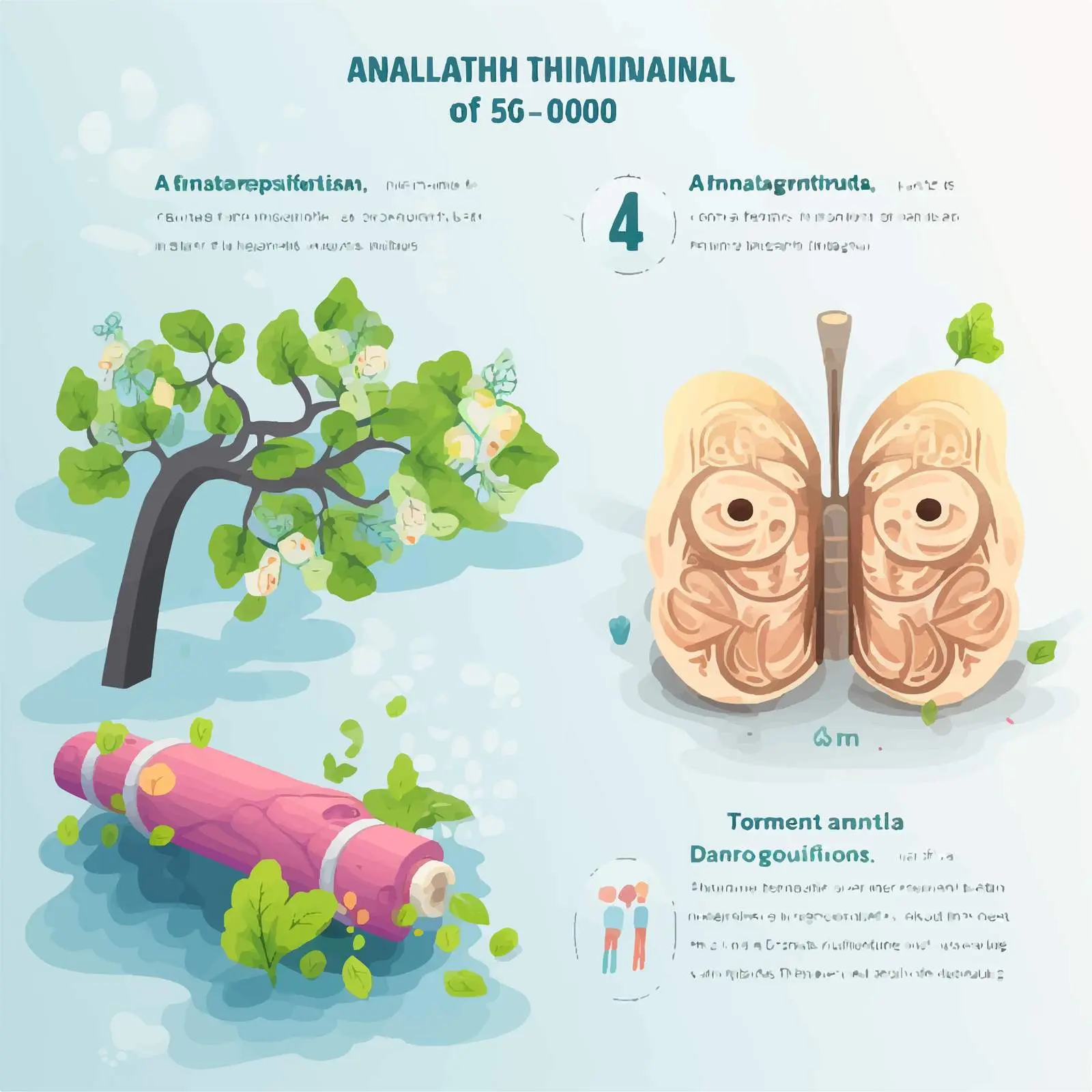 Infographic of Normal vs Asthma Lungs – free lungs image from Dotvec