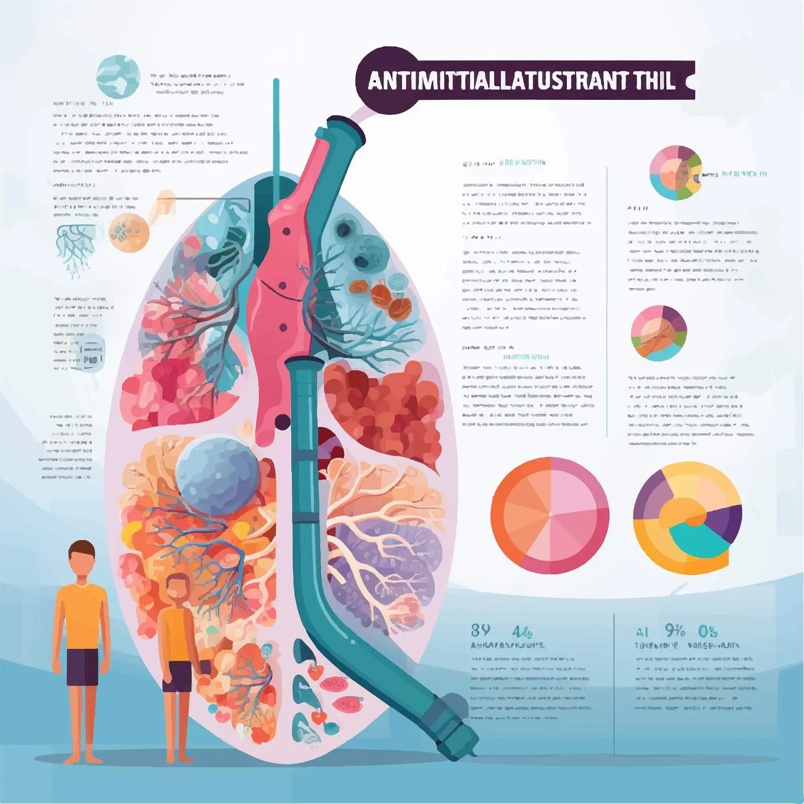 Infographic Comparing Normal and Asthma Lungs – free lungs image from Dotvec