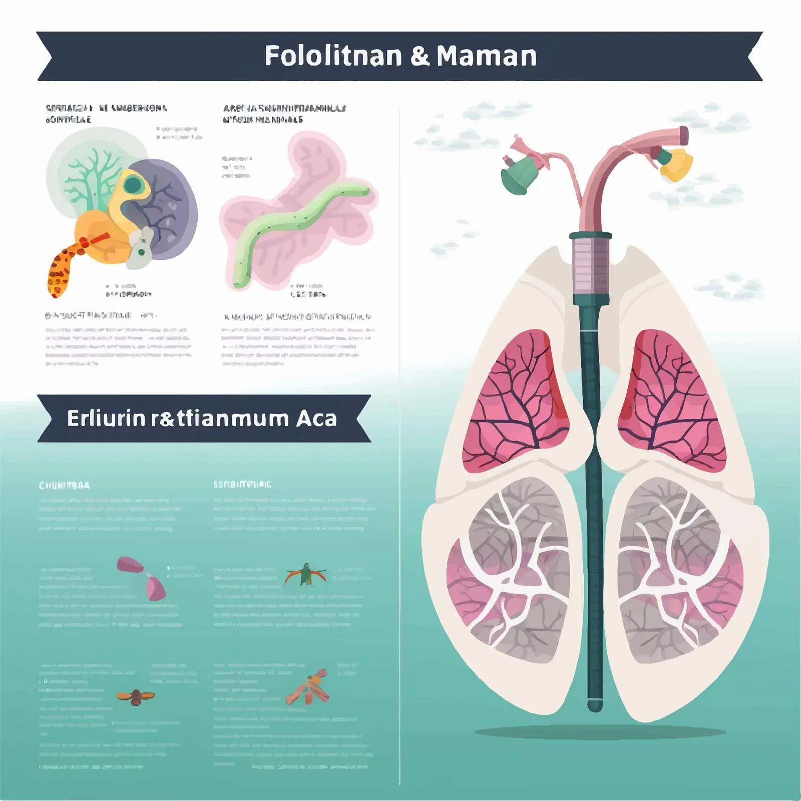 Comparative Infographic of Normal and Asthma Lungs – free inflammation image from Dotvec