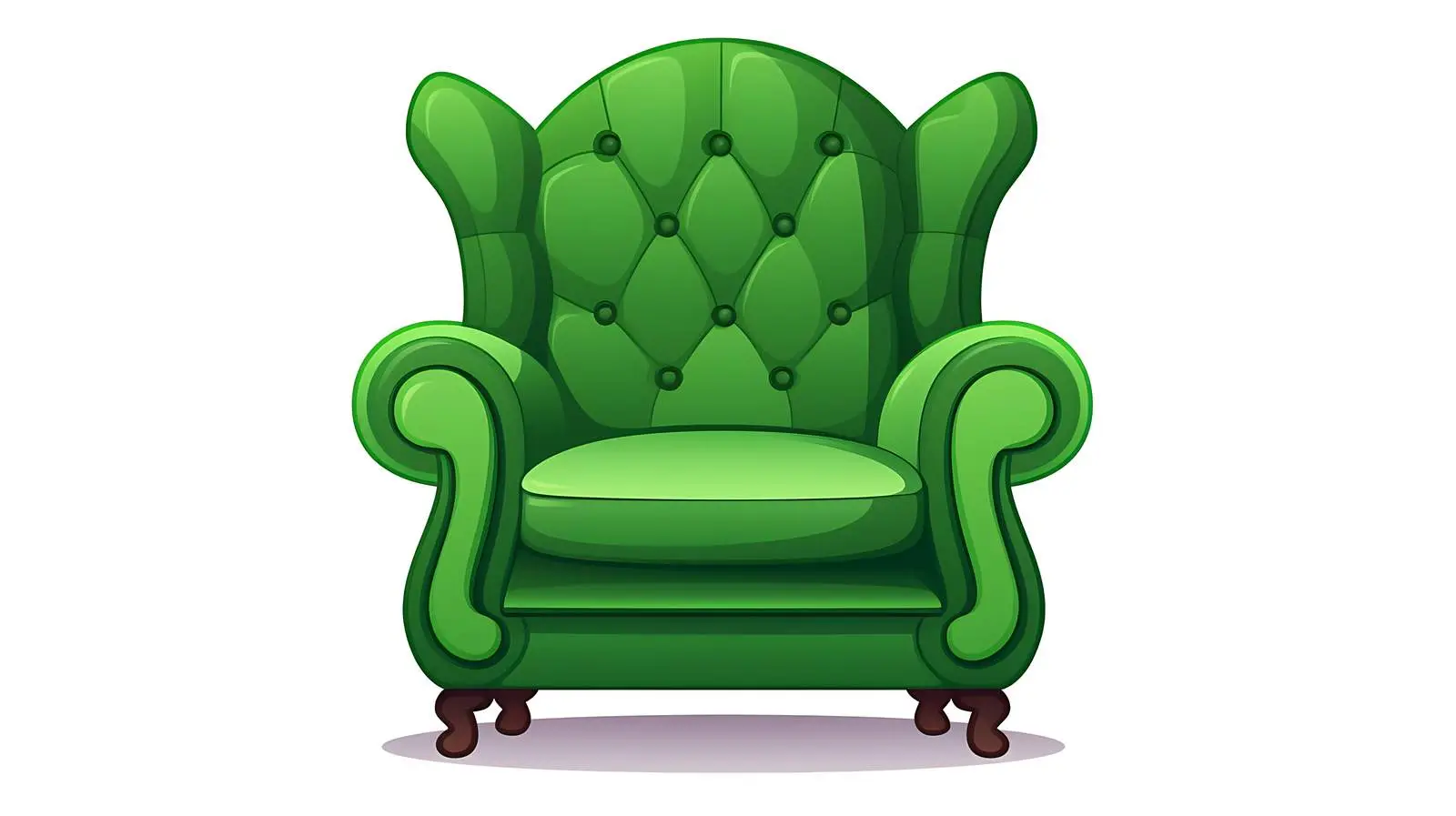 Modern Green Chair on White Background — free download from Dotvec