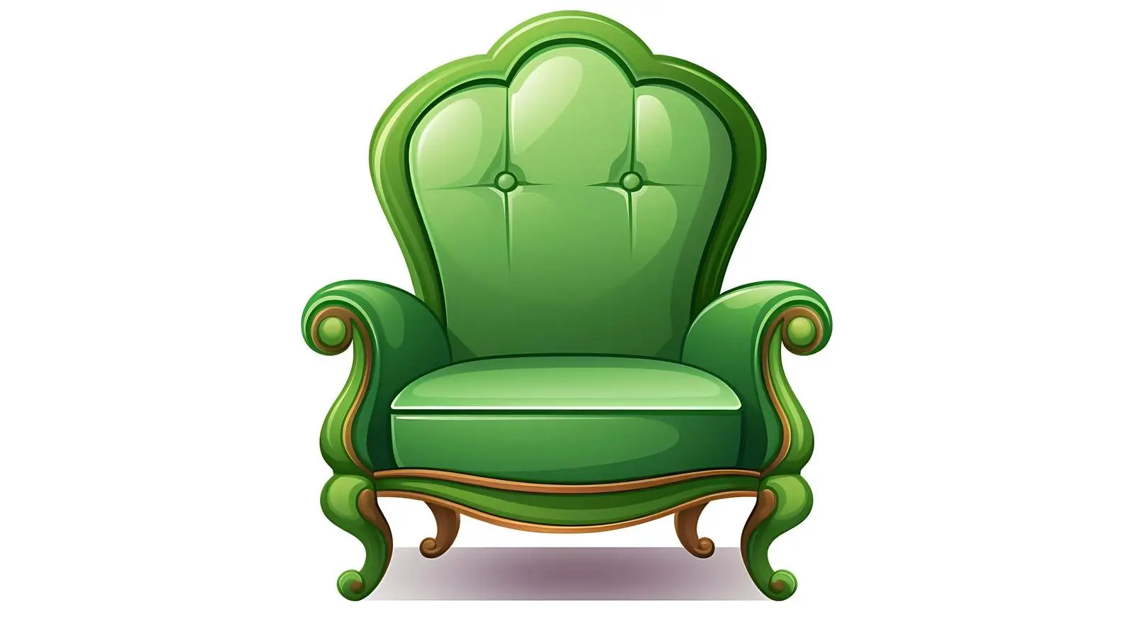 Minimalist Green Chair on White Background — free download from Dotvec