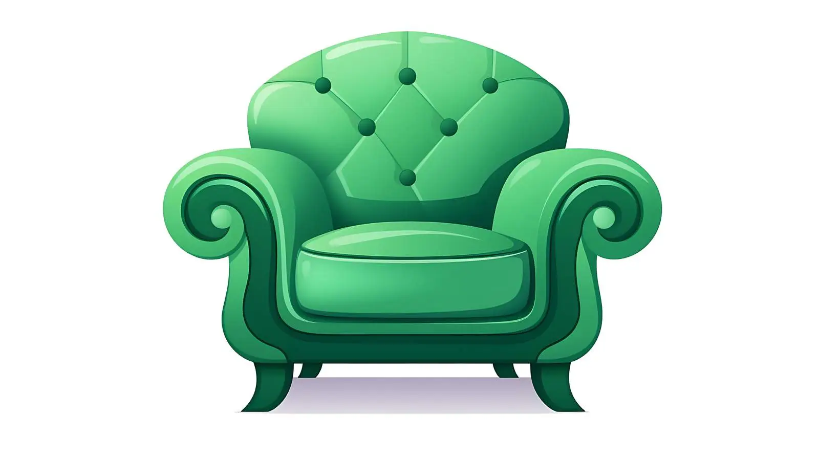 Green Chair on White Background — free download from Dotvec