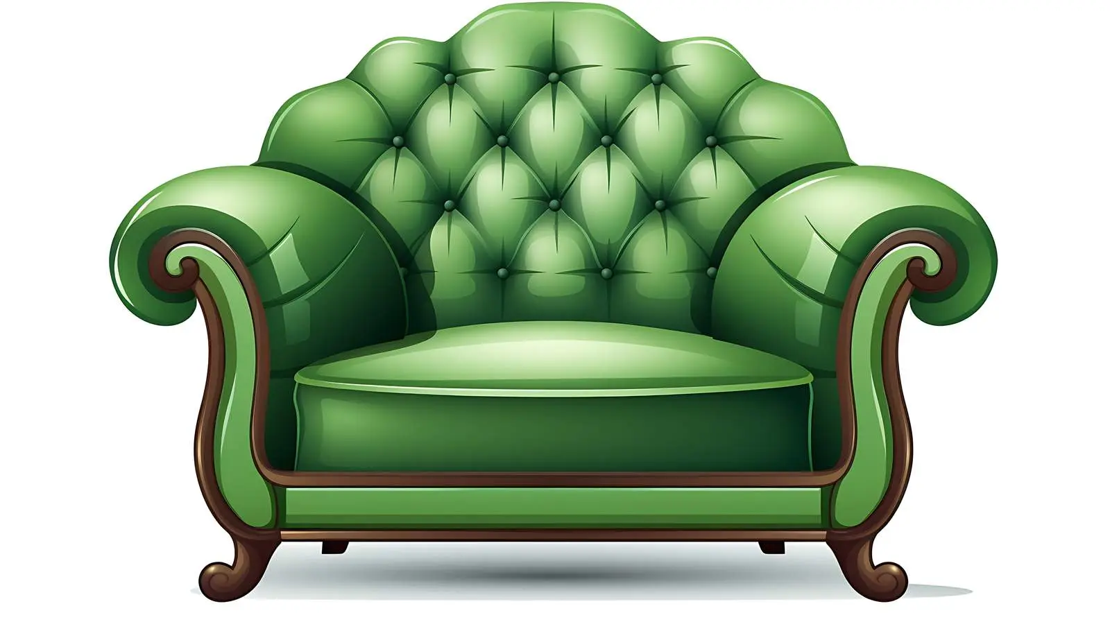 Green Chair on White Background — free download from Dotvec