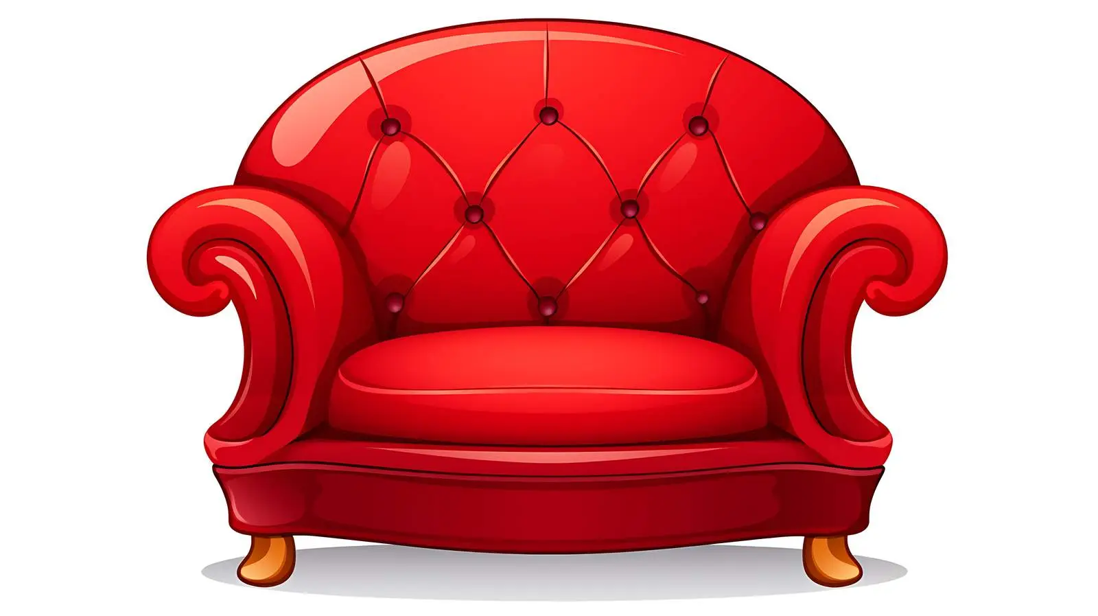 Minimal Red Chair on White Background — free download from Dotvec