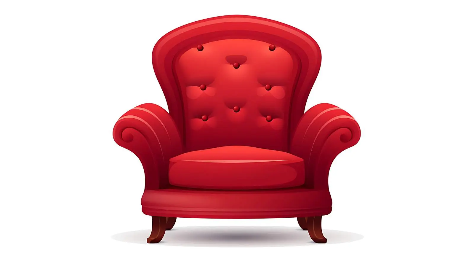 Red Chair on White Background — free download from Dotvec