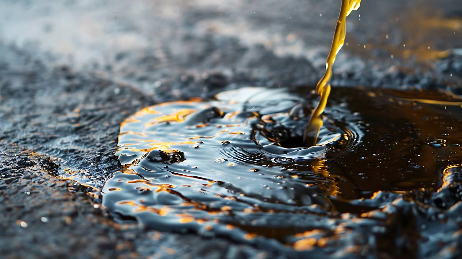 Reflective oil slick on serene water surface — free download from Dotvec