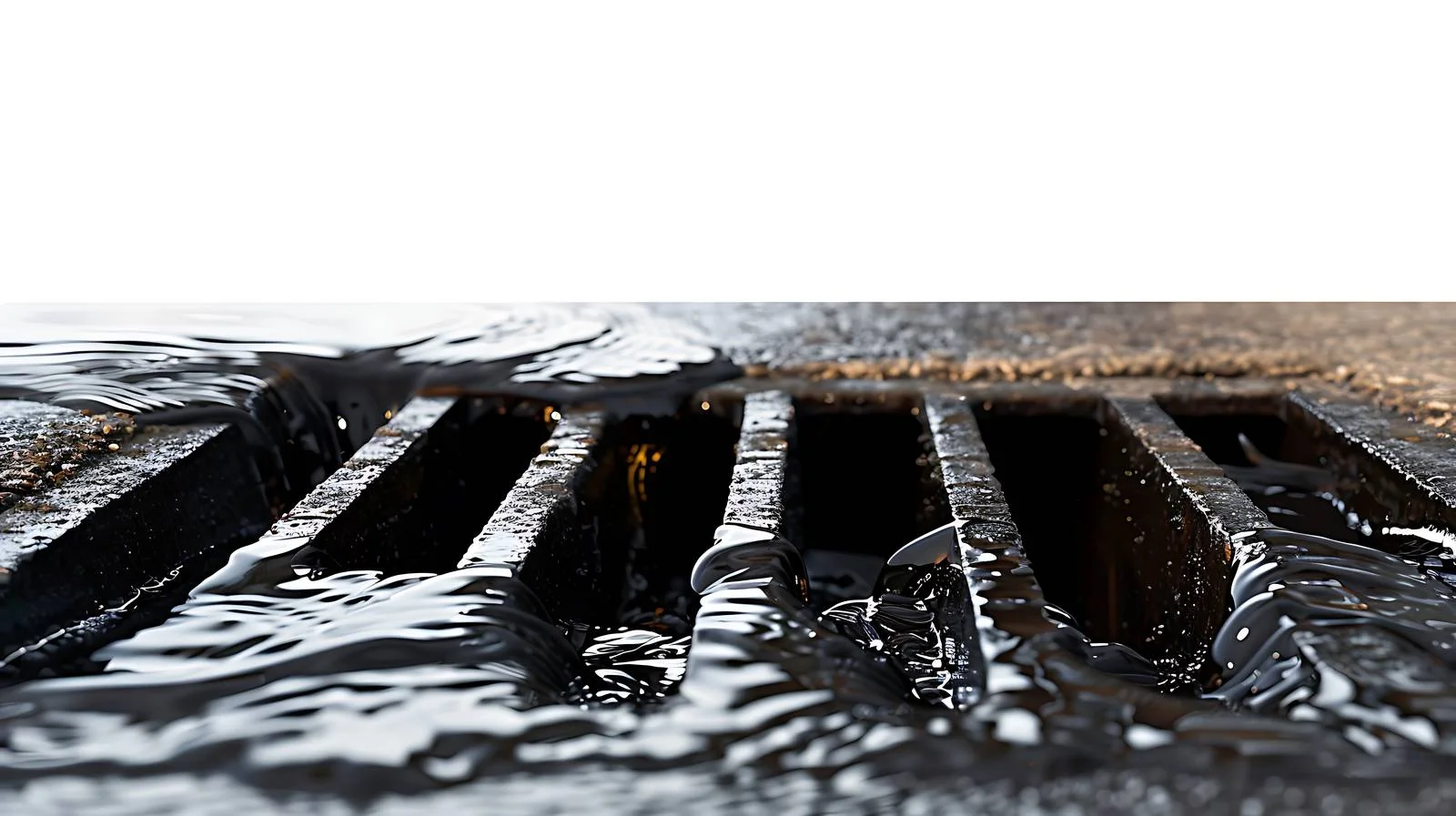 Dramatic oil spill on asphalt road — free download from Dotvec