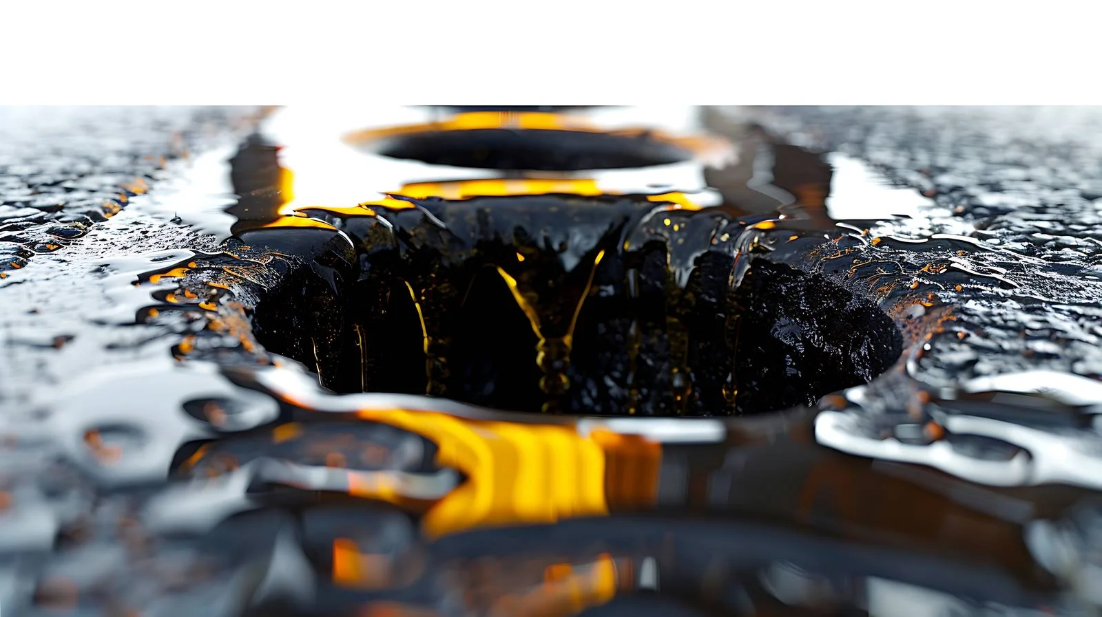 Spilled Gasoline on Asphalt Road Surface — free download from Dotvec