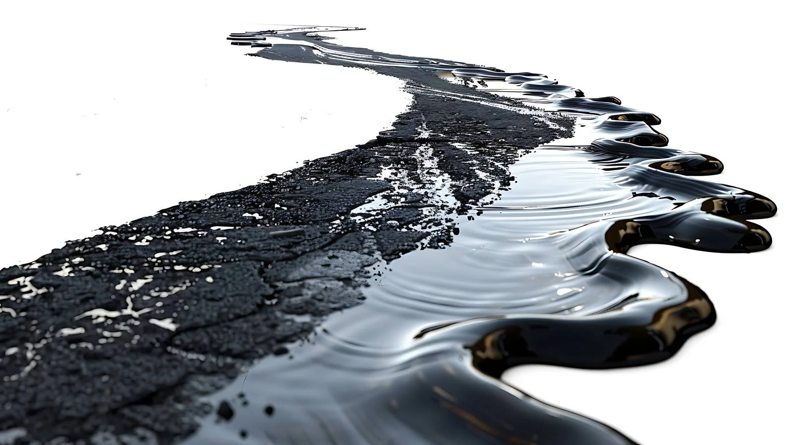 Spilled gasoline on asphalt road — free download from Dotvec