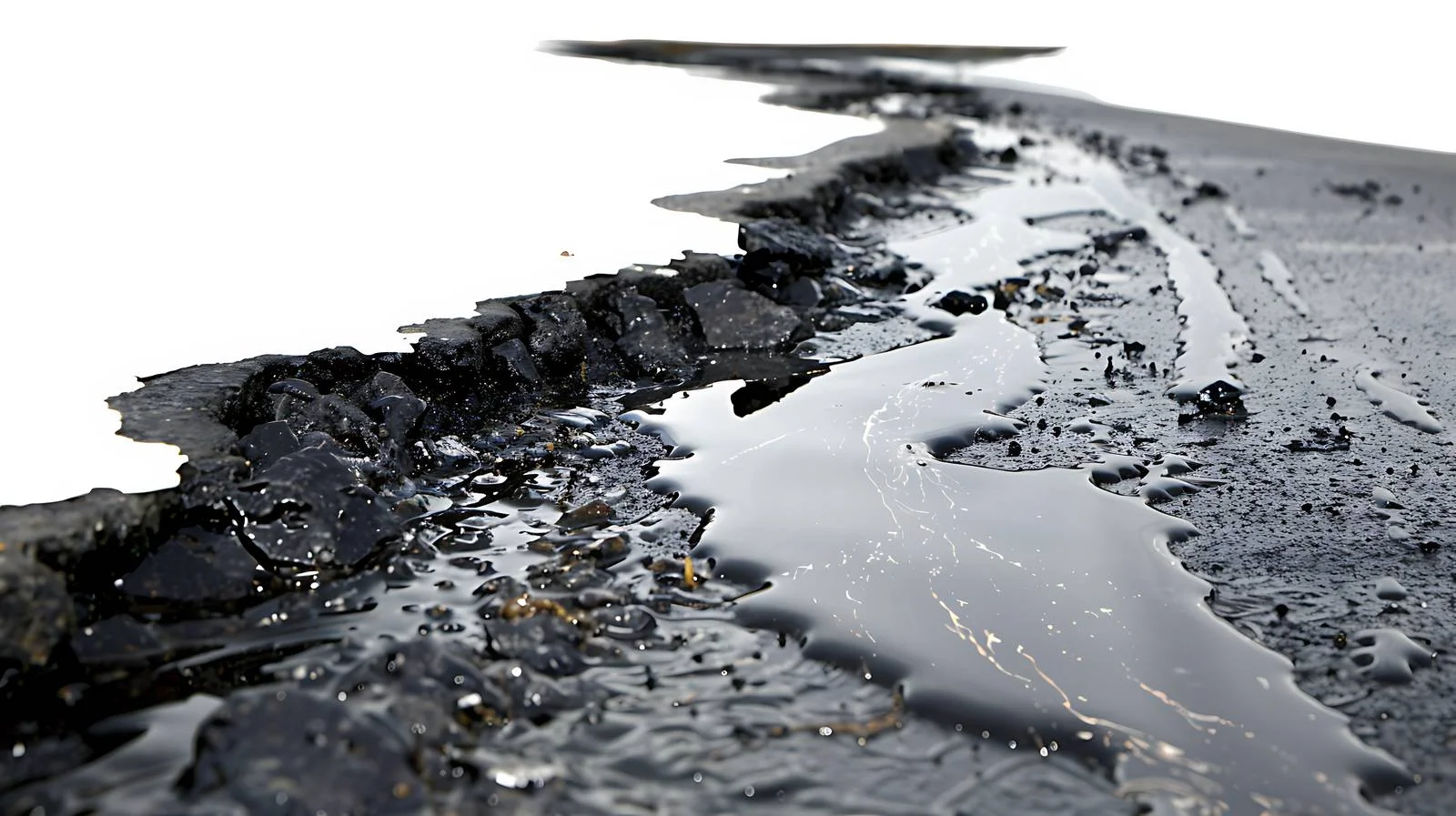 Oil Spill on Wet Asphalt Road — free download from Dotvec