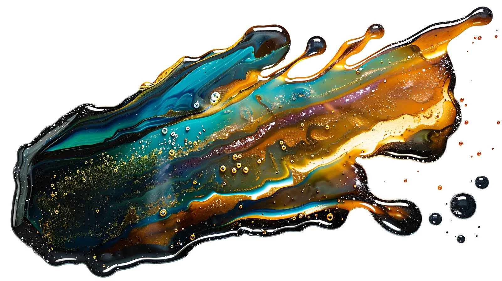 Colorful Spill of Gasoline or Oil — free download from Dotvec