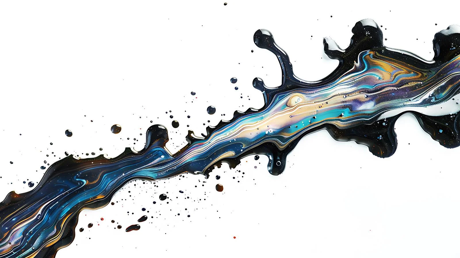 Vibrant Gasoline or Oil Spill Stain — free download from Dotvec