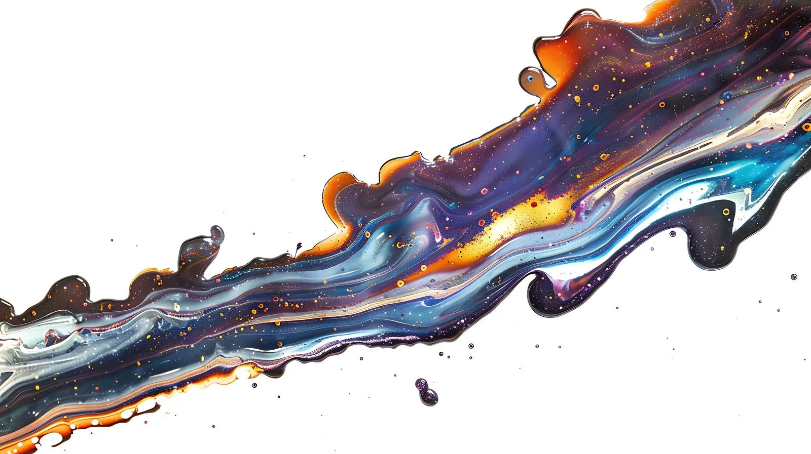 Iridescent Gasoline Spill in Panorama View — free download from Dotvec