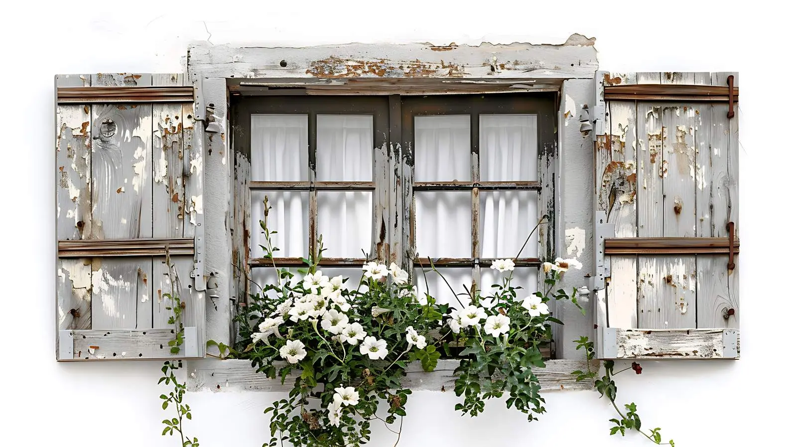 Old Vintage Wooden Window with Shutters – free window image from Dotvec