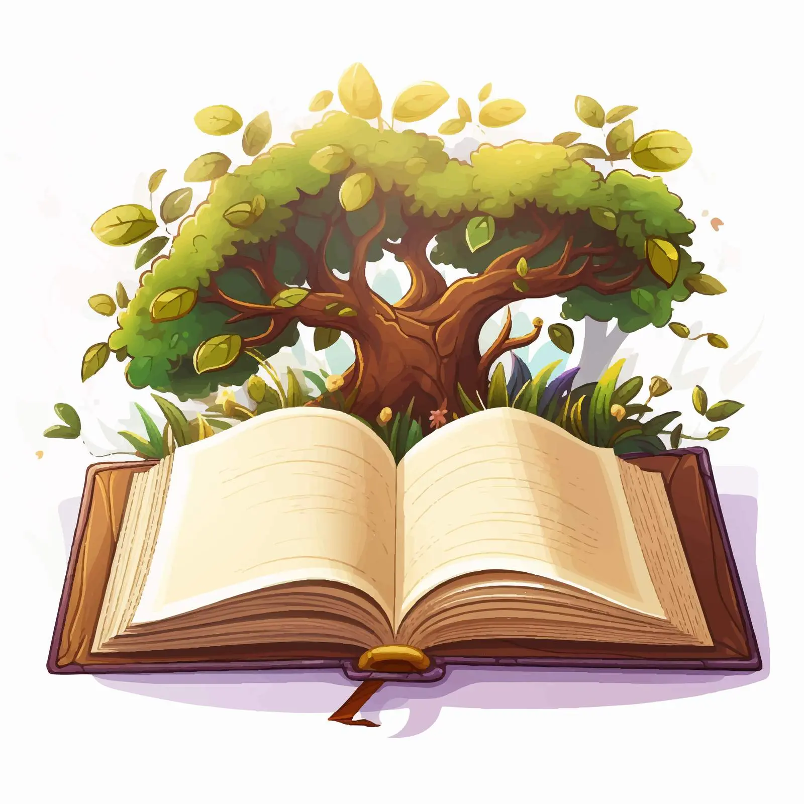 Open Book with Wooden Sign Vector Illustration — free download from Dotvec
