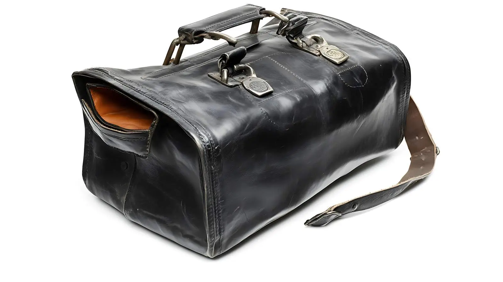 Vintage Black Leather Doctor's Bag — free download from Dotvec