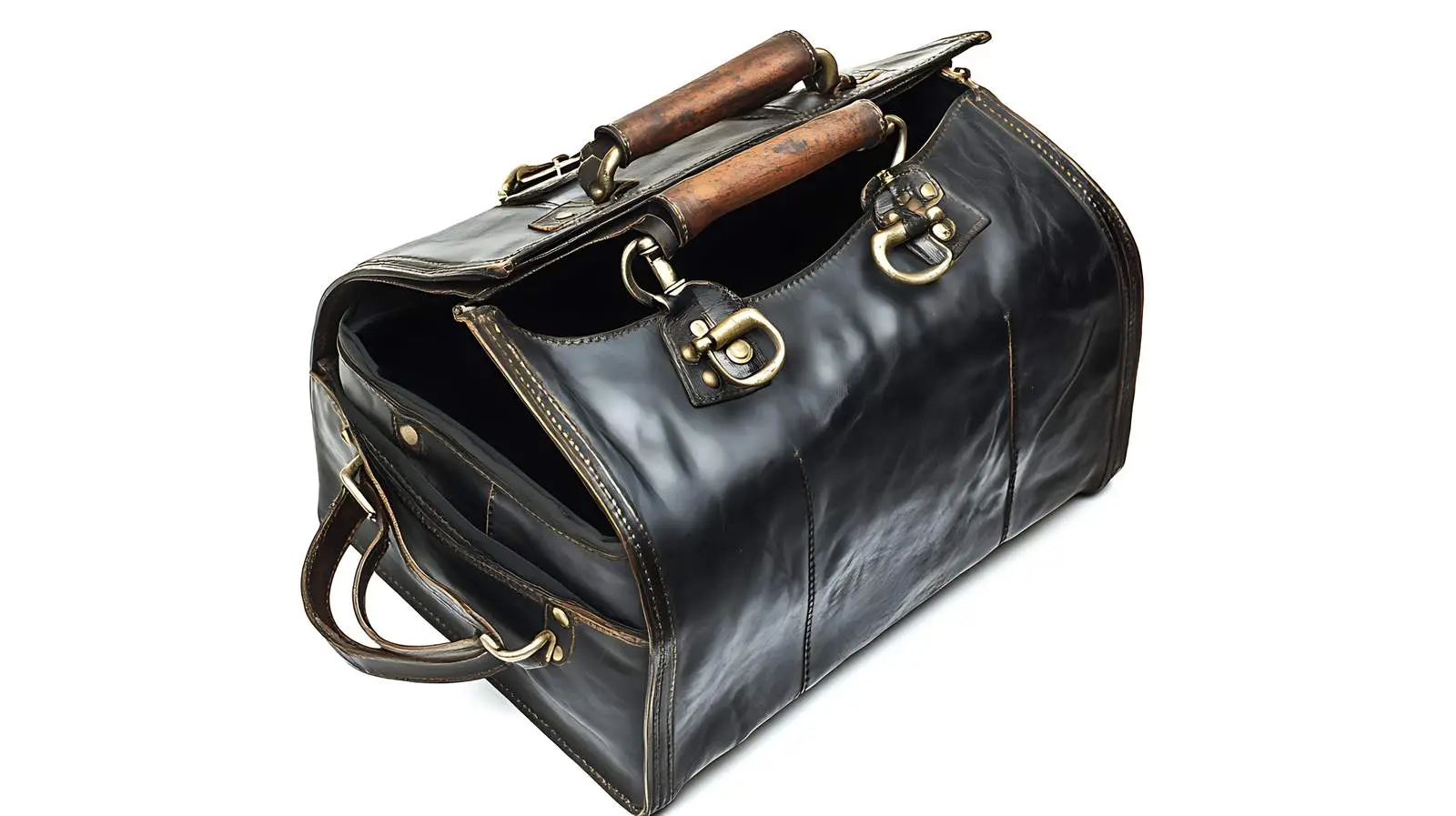 Vintage Black Leather Doctors Bag — free download from Dotvec