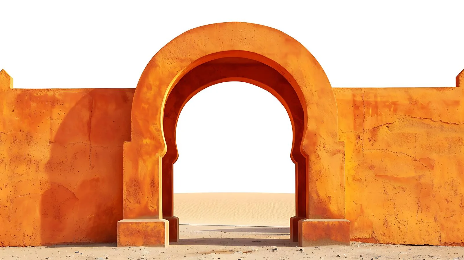 Elegant Orange Arched Villa Doorway Entry — free download from Dotvec