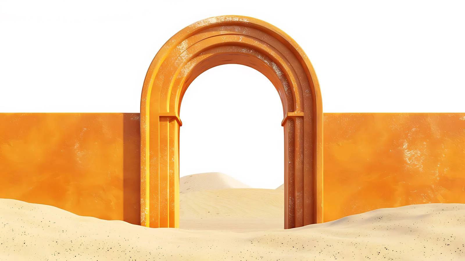 Majestic Villa Entrance with Vibrant Orange Arch — free download from Dotvec
